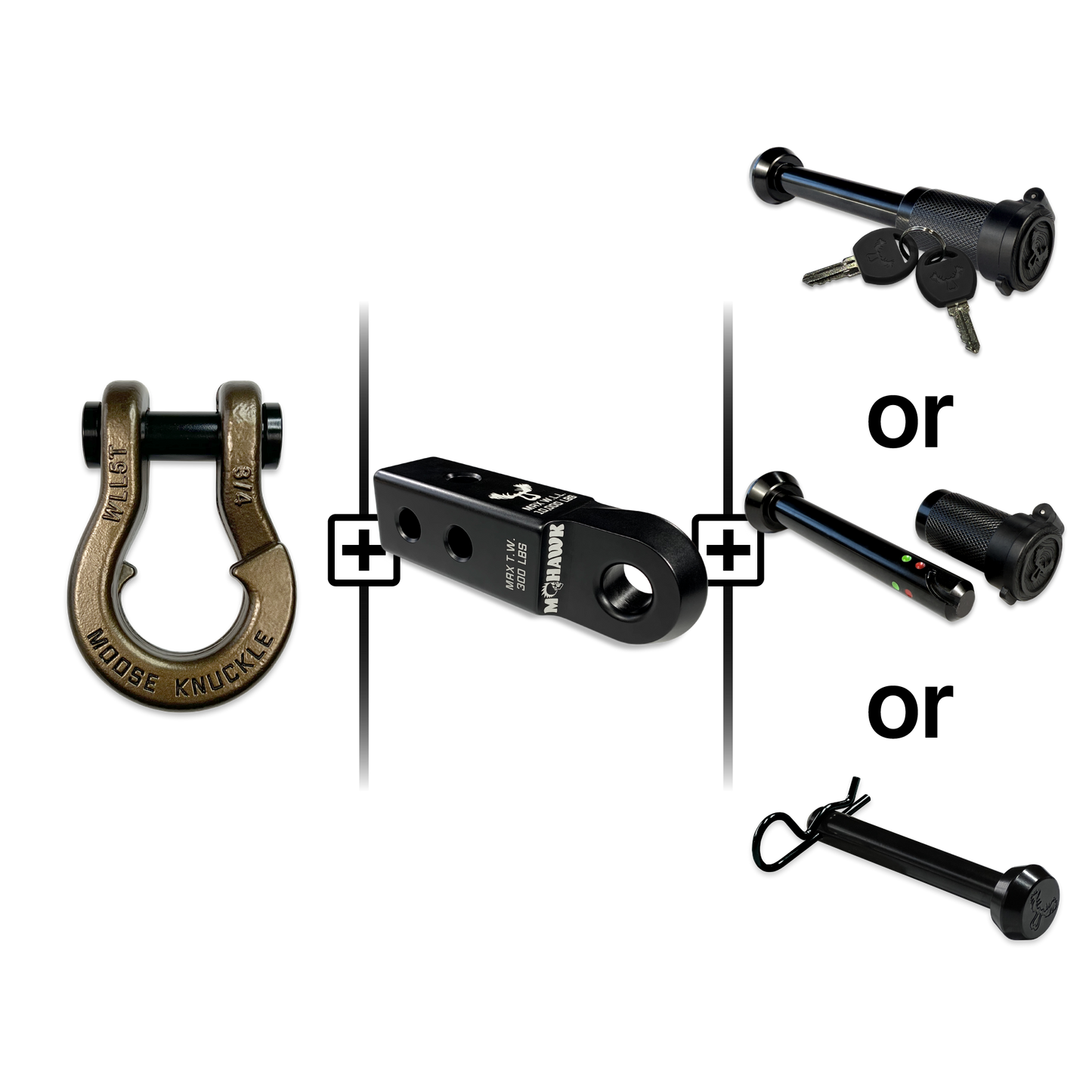 Jowl® Split Shackle® 3/4 Mohawk Receiver 2.0 Hitch Pin Bundle