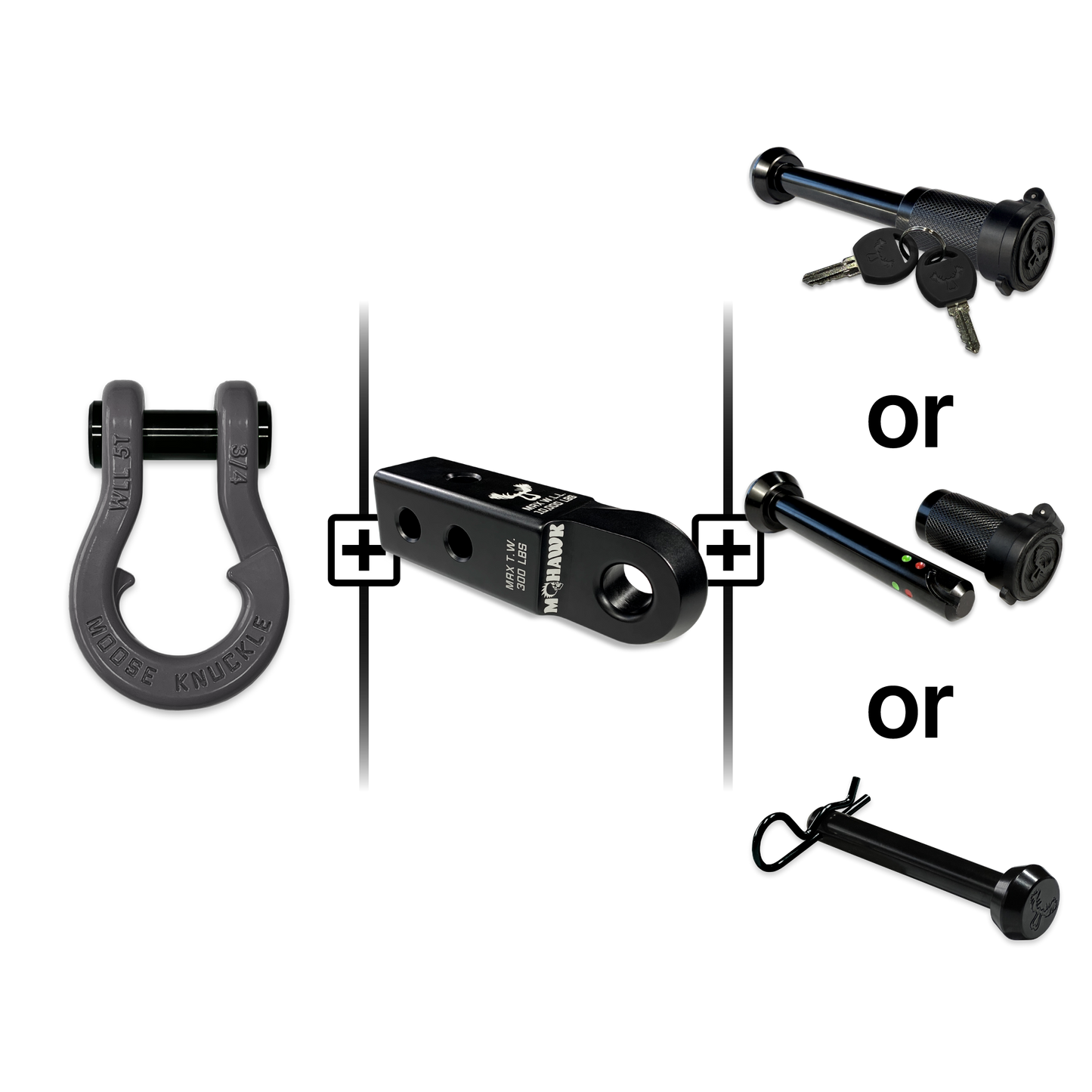 Jowl® Split Shackle® 3/4 Mohawk Receiver 2.0 Hitch Pin Bundle