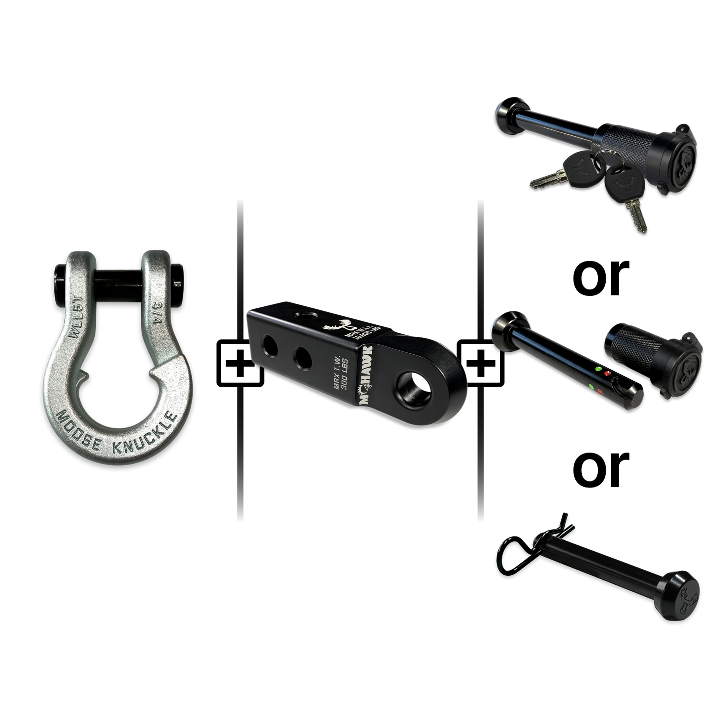 Jowl® Split Shackle® 3/4 Mohawk Receiver 2.0 Hitch Pin Bundle