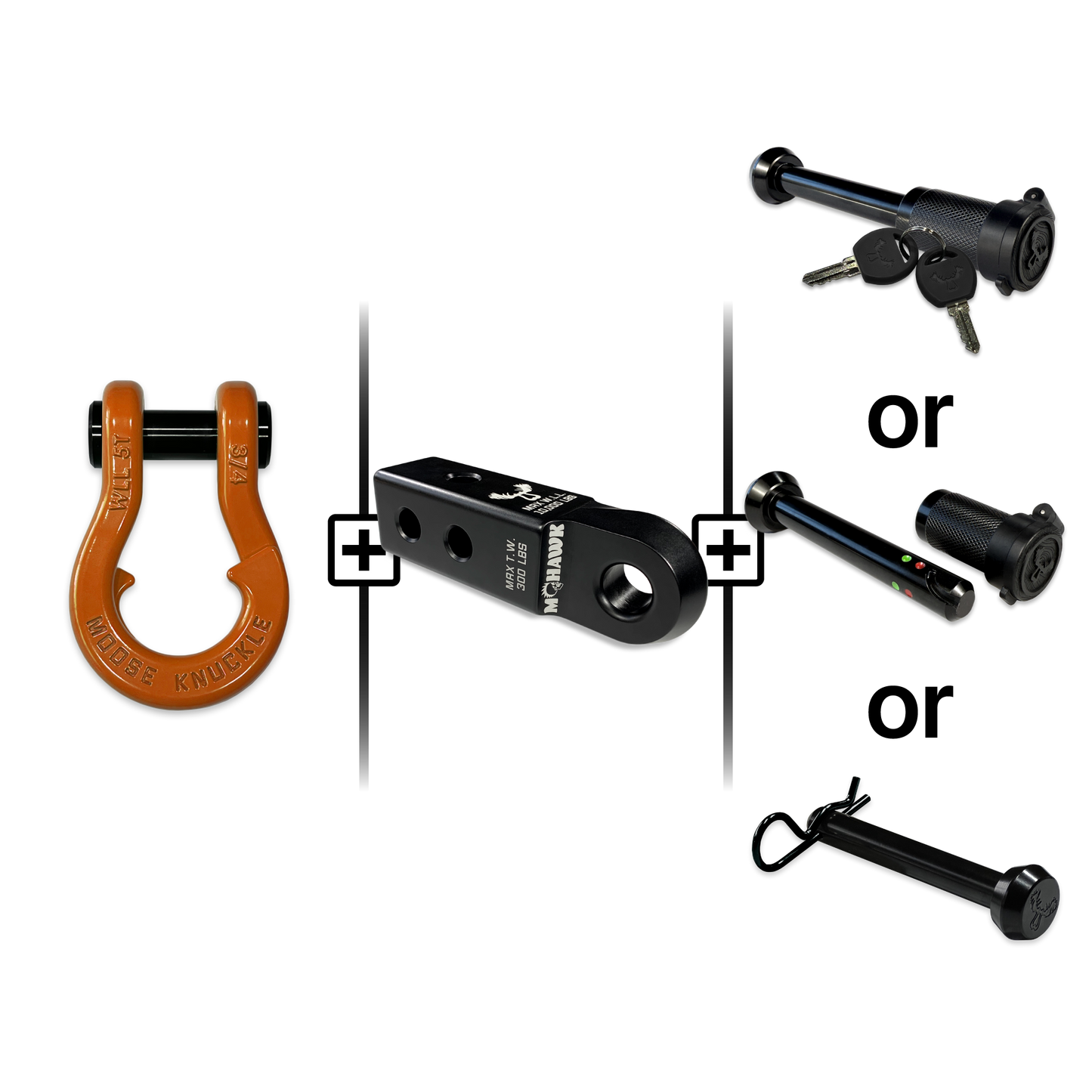 Jowl® Split Shackle® 3/4 Mohawk Receiver 2.0 Hitch Pin Bundle