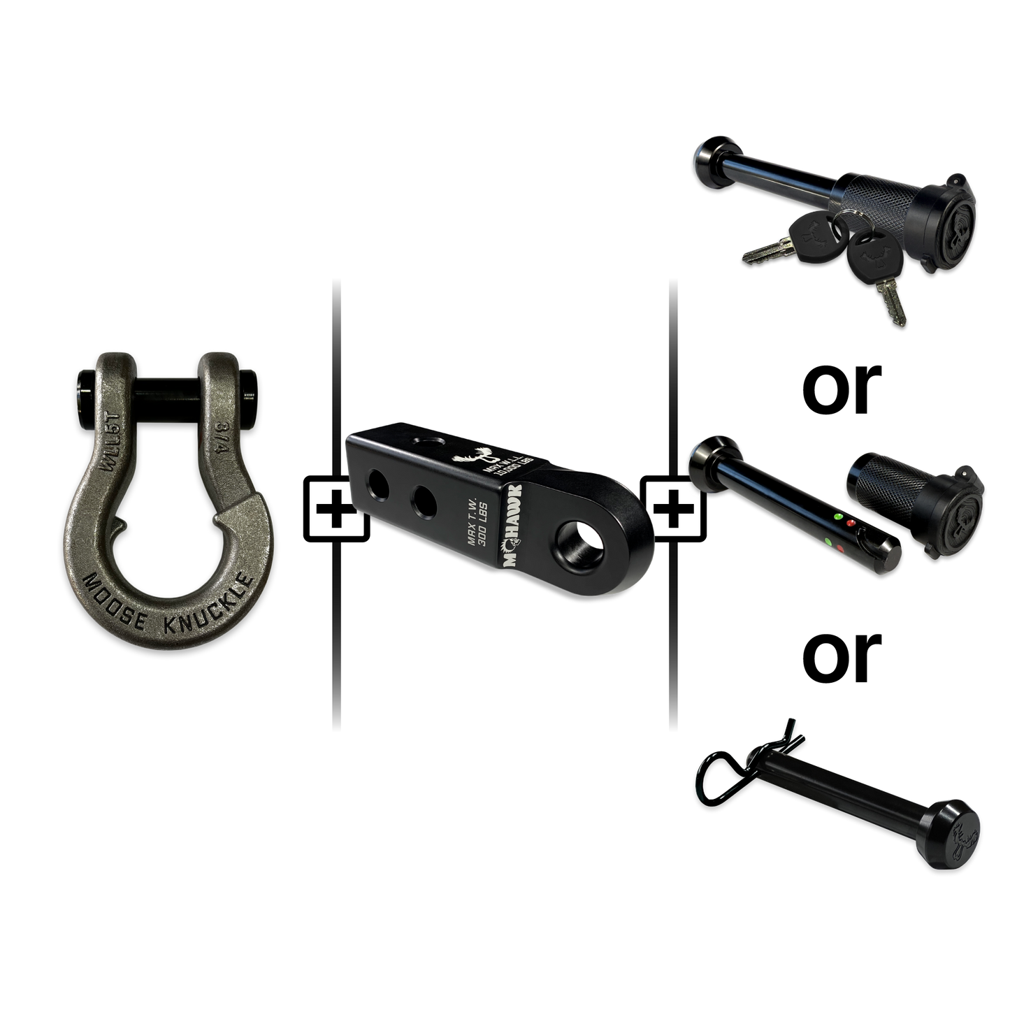 Jowl® Split Shackle® 3/4 Mohawk Receiver 2.0 Hitch Pin Bundle