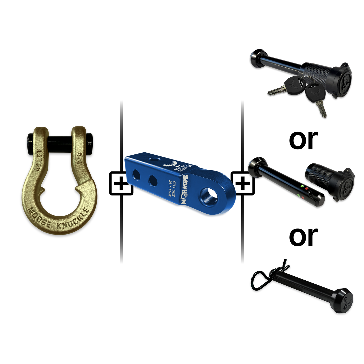 Jowl® Split Shackle® 3/4 Mohawk Receiver 2.0 Hitch Pin Bundle