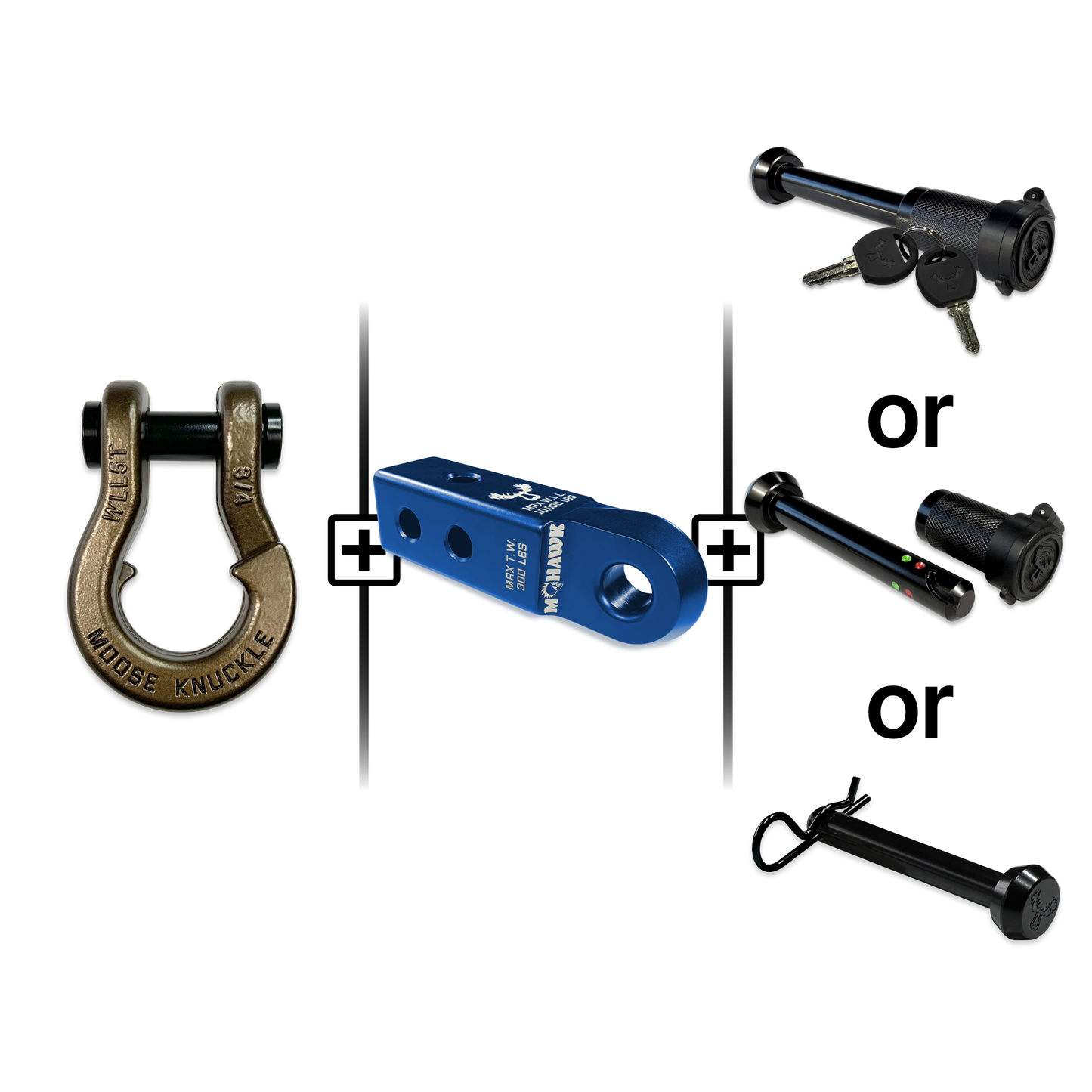 Jowl® Split Shackle® 3/4 Mohawk Receiver 2.0 Hitch Pin Bundle