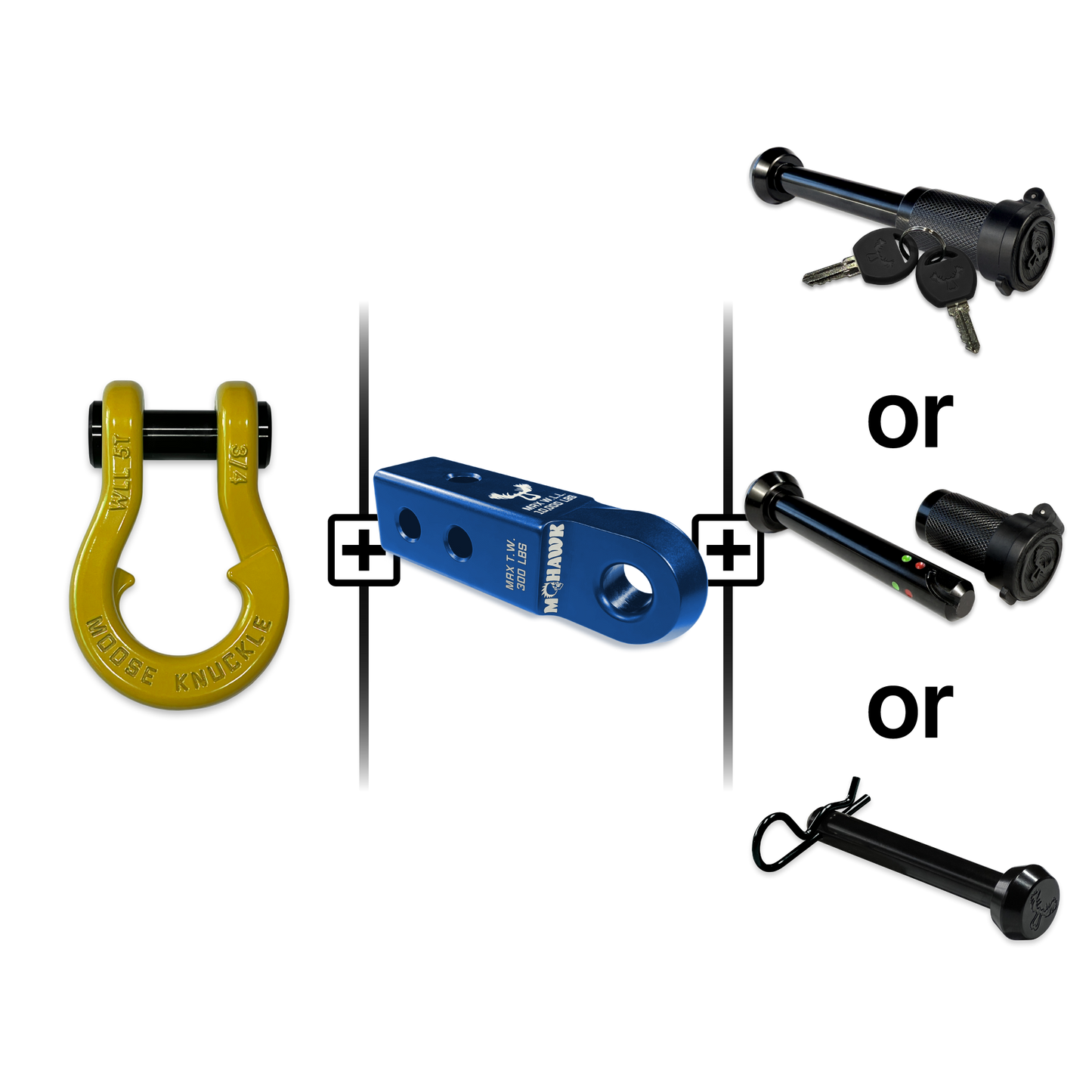Jowl® Split Shackle® 3/4 Mohawk Receiver 2.0 Hitch Pin Bundle
