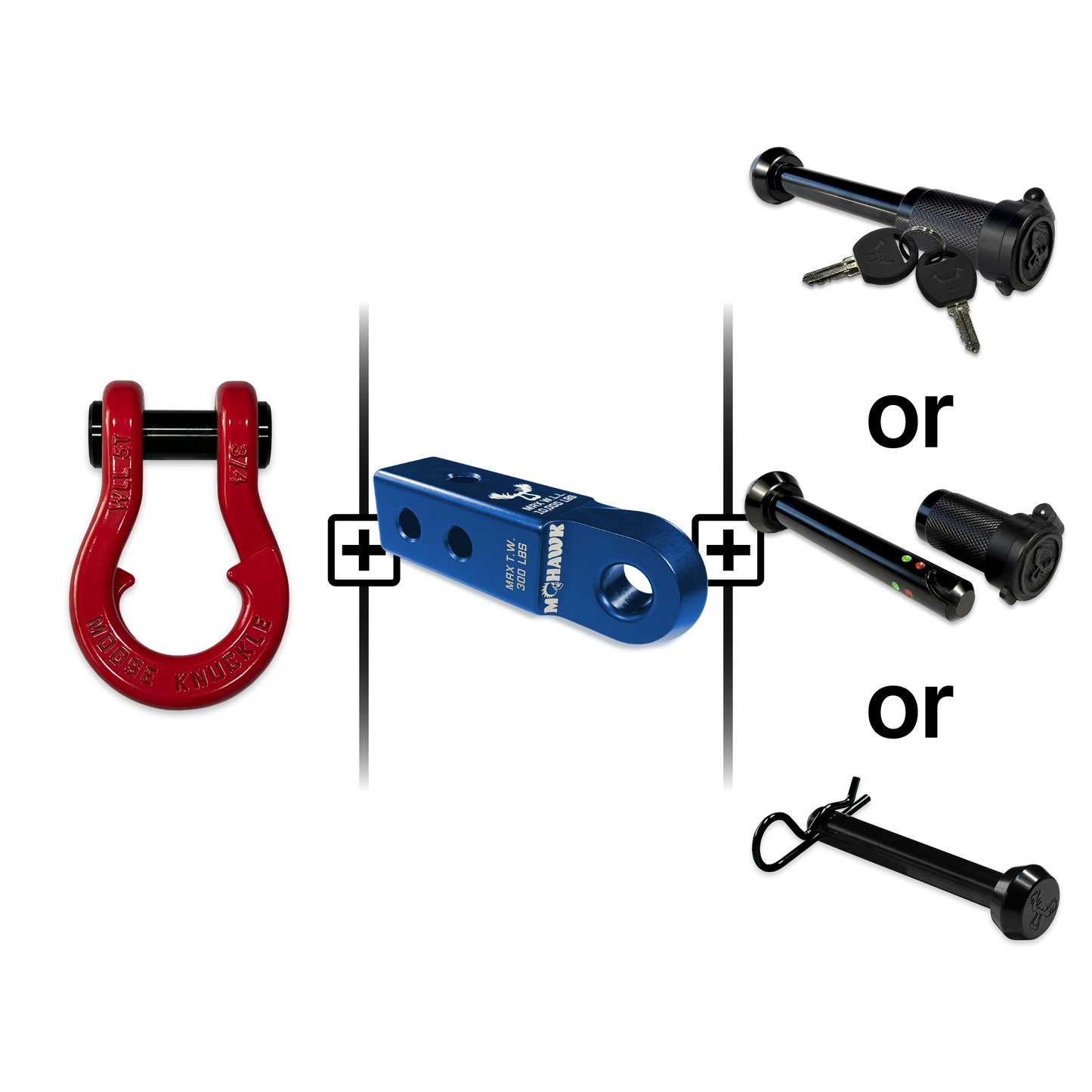 Jowl® Split Shackle® 3/4 Mohawk Receiver 2.0 Hitch Pin Bundle