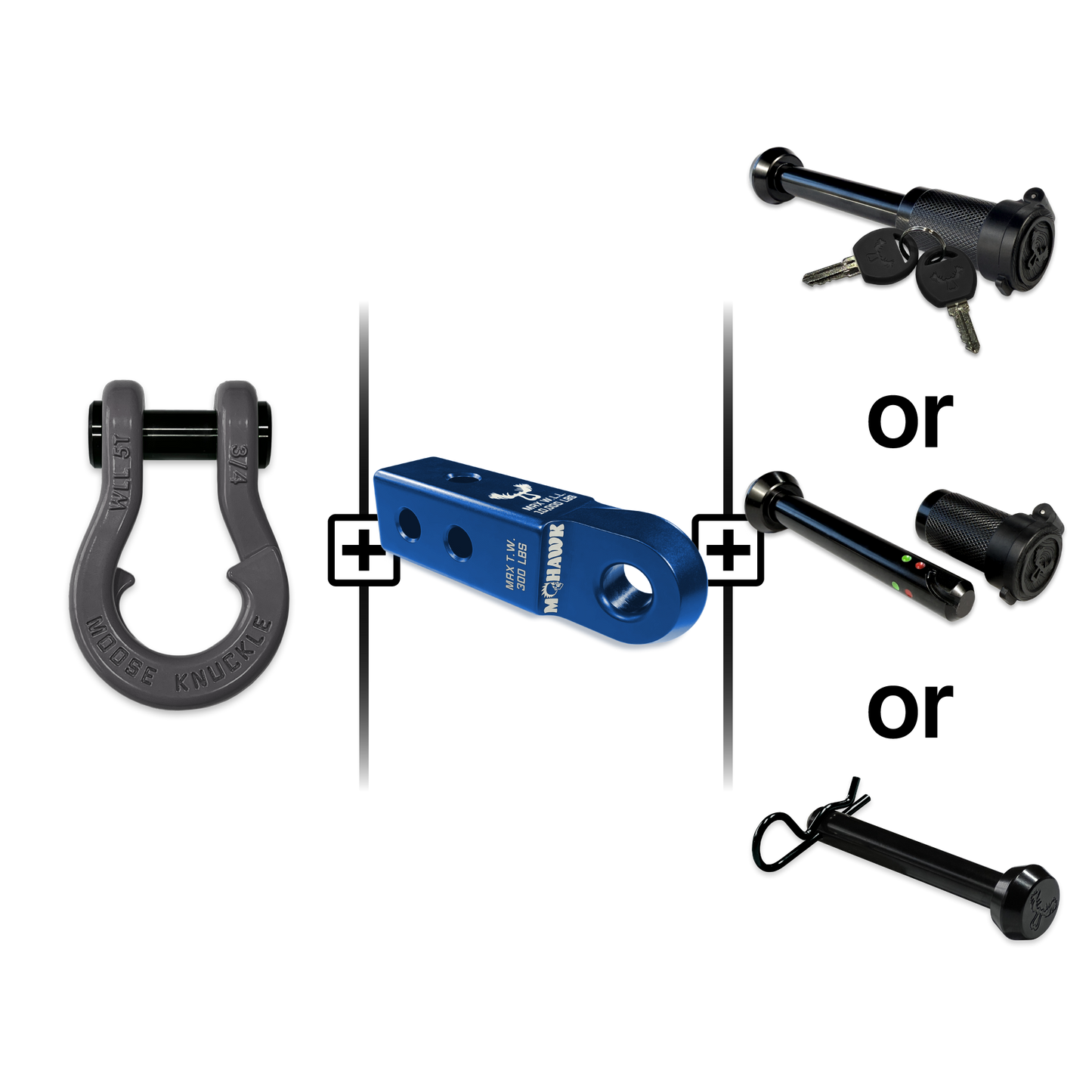 Jowl® Split Shackle® 3/4 Mohawk Receiver 2.0 Hitch Pin Bundle