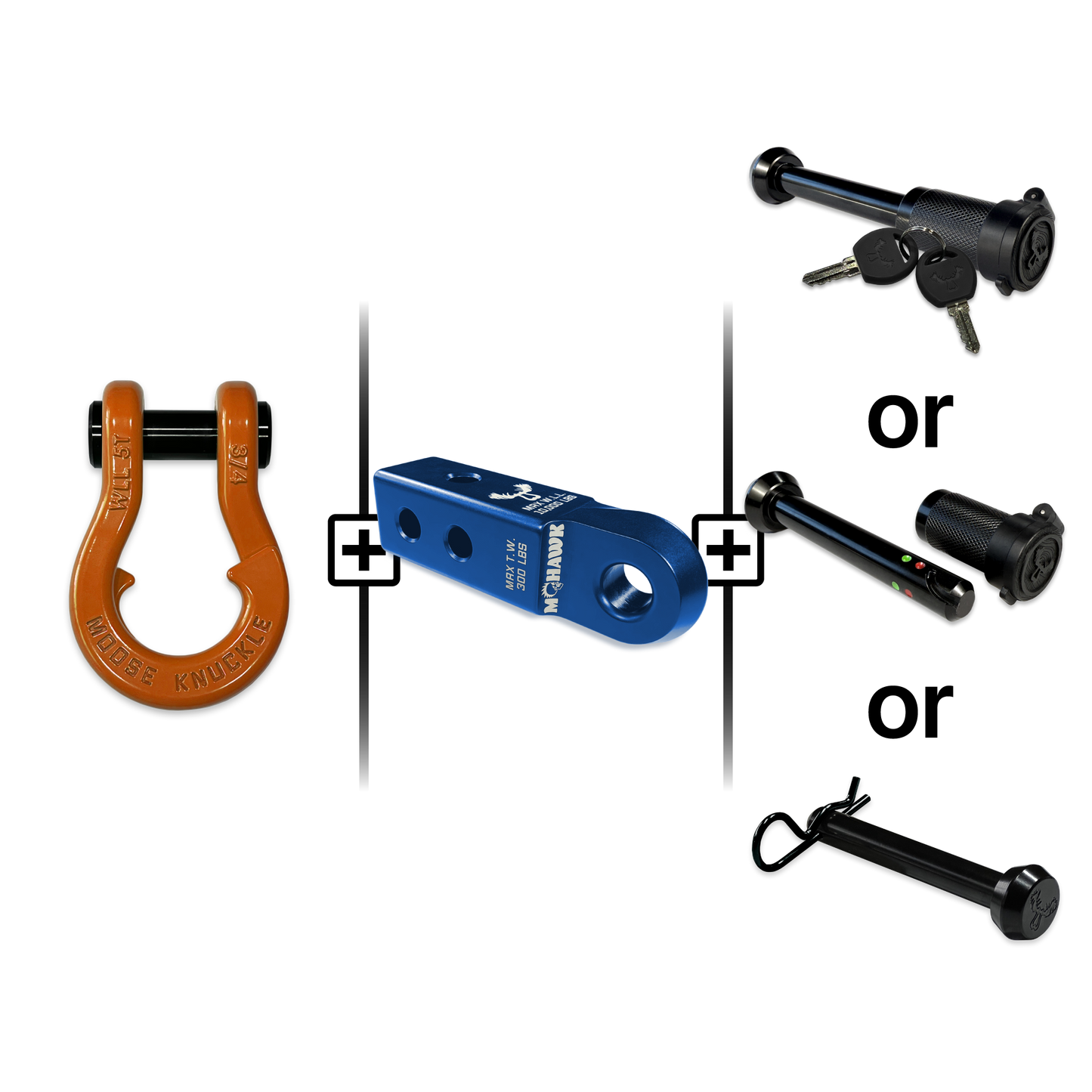 Jowl® Split Shackle® 3/4 Mohawk Receiver 2.0 Hitch Pin Bundle