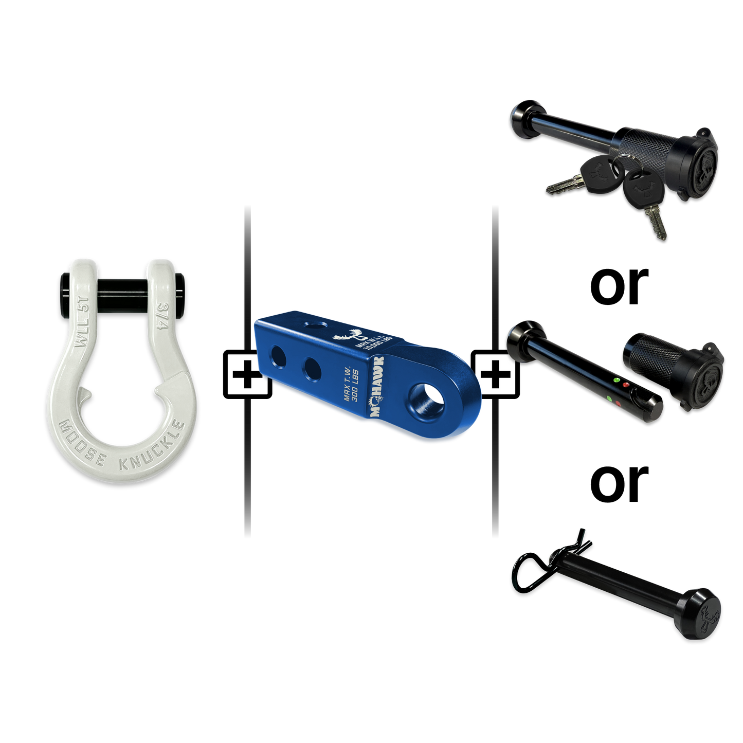 Jowl® Split Shackle® 3/4 Mohawk Receiver 2.0 Hitch Pin Bundle
