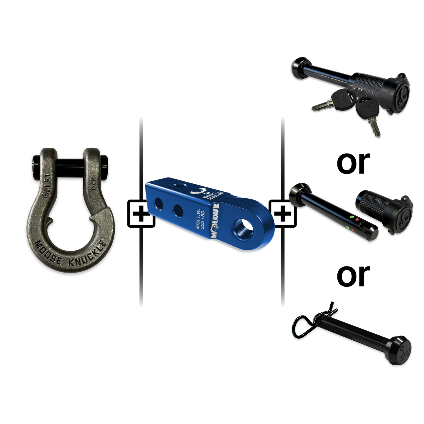 Jowl® Split Shackle® 3/4 Mohawk Receiver 2.0 Hitch Pin Bundle