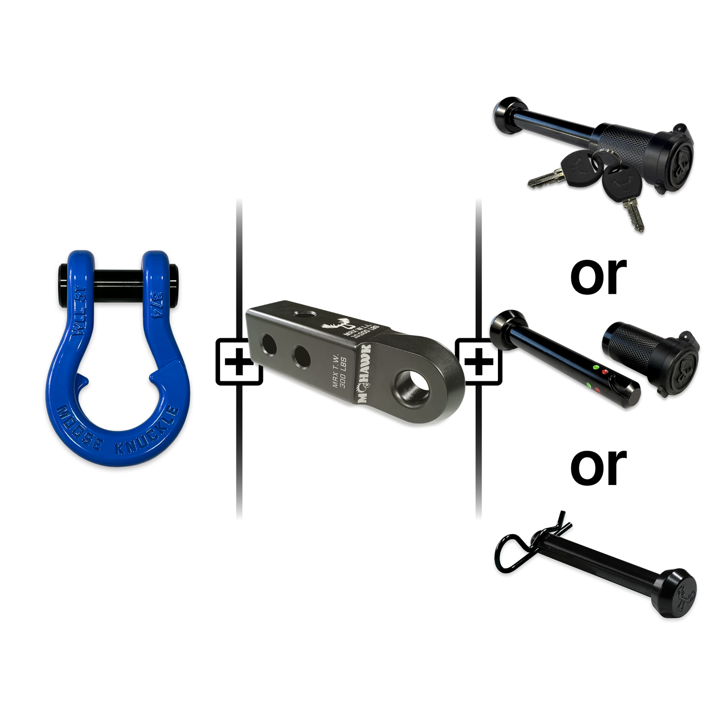 Jowl® Split Shackle® 3/4 Mohawk Receiver 2.0 Hitch Pin Bundle
