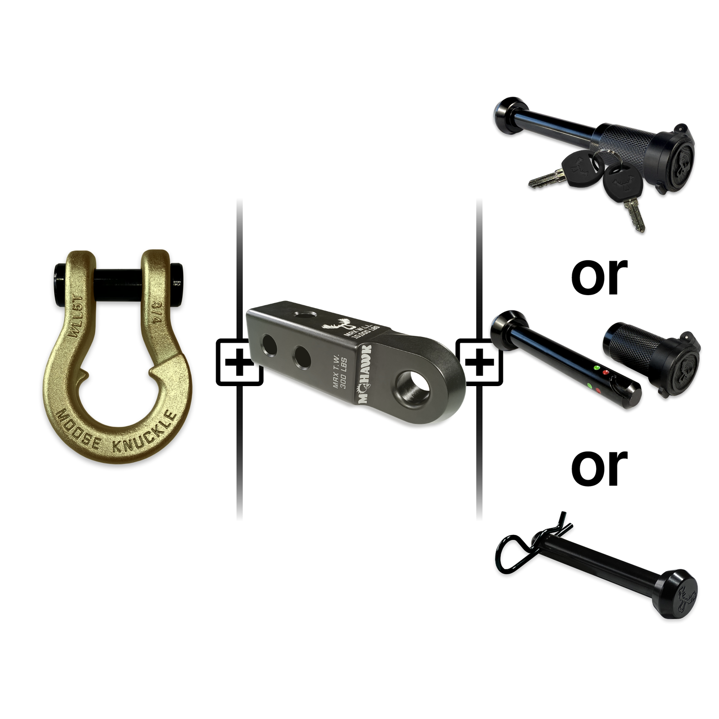 Jowl® Split Shackle® 3/4 Mohawk Receiver 2.0 Hitch Pin Bundle