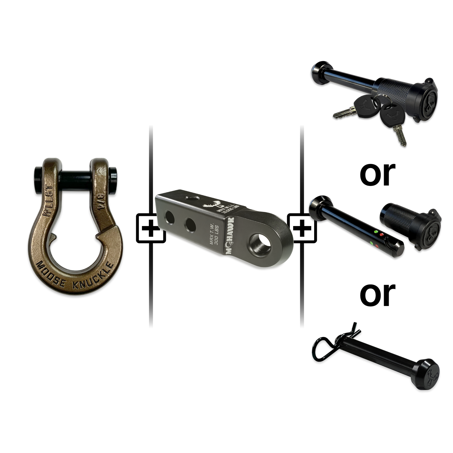 Jowl® Split Shackle® 3/4 Mohawk Receiver 2.0 Hitch Pin Bundle