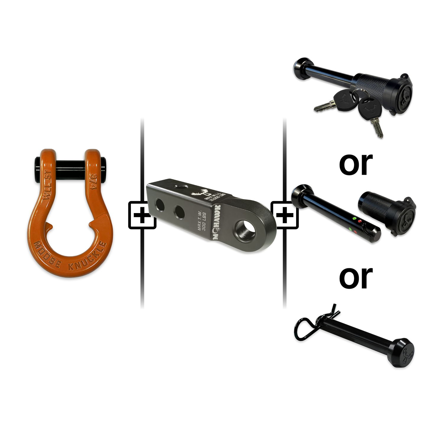Jowl® Split Shackle® 3/4 Mohawk Receiver 2.0 Hitch Pin Bundle