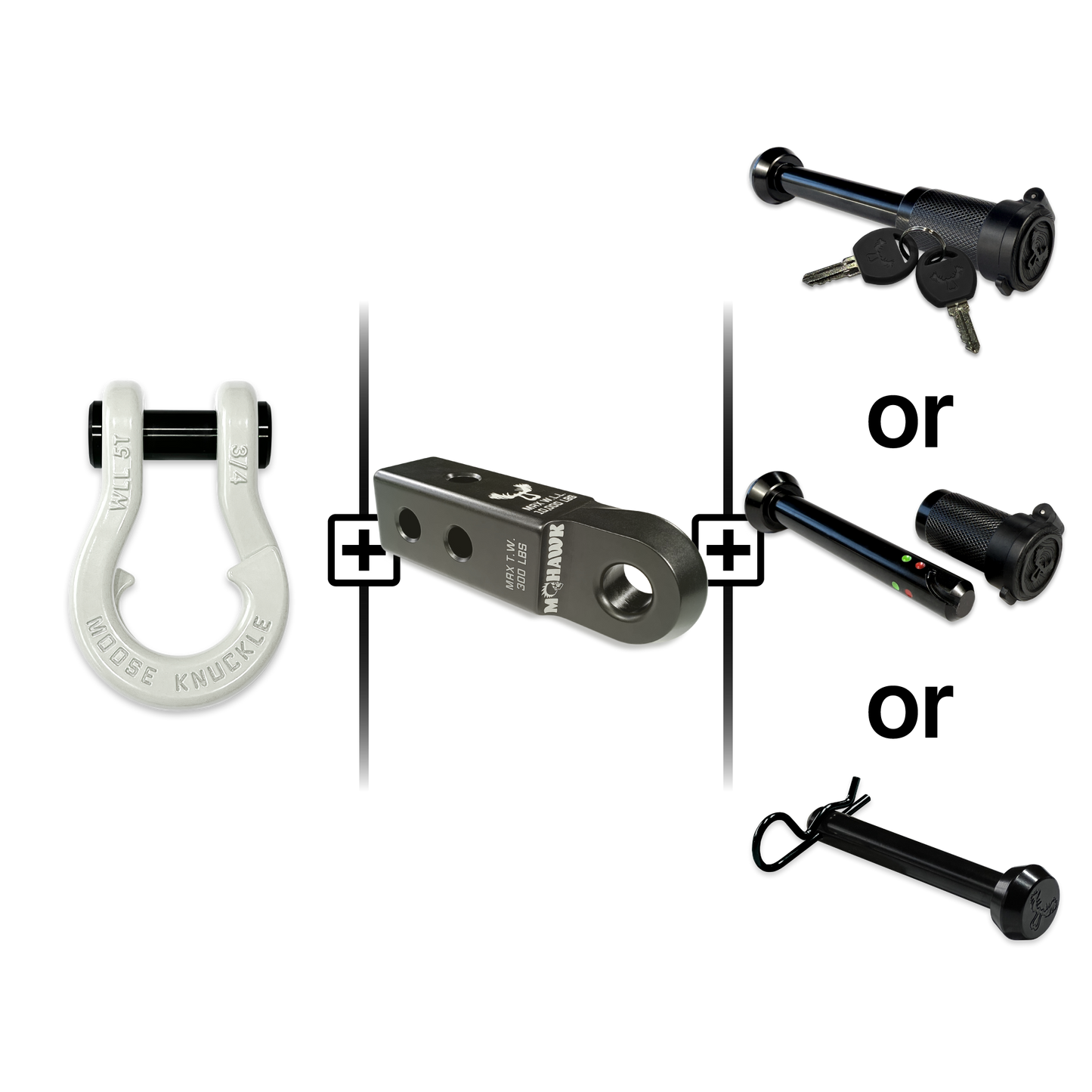 Jowl® Split Shackle® 3/4 Mohawk Receiver 2.0 Hitch Pin Bundle