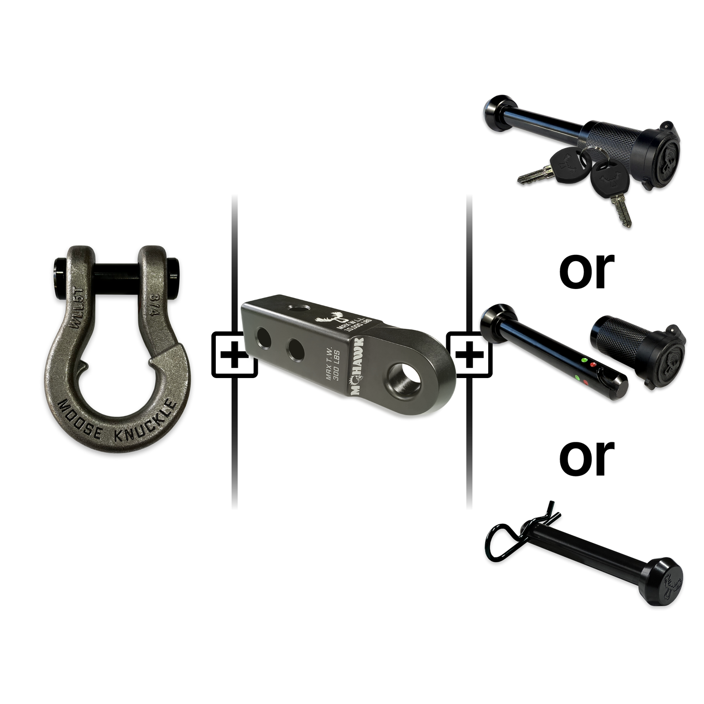 Jowl® Split Shackle® 3/4 Mohawk Receiver 2.0 Hitch Pin Bundle