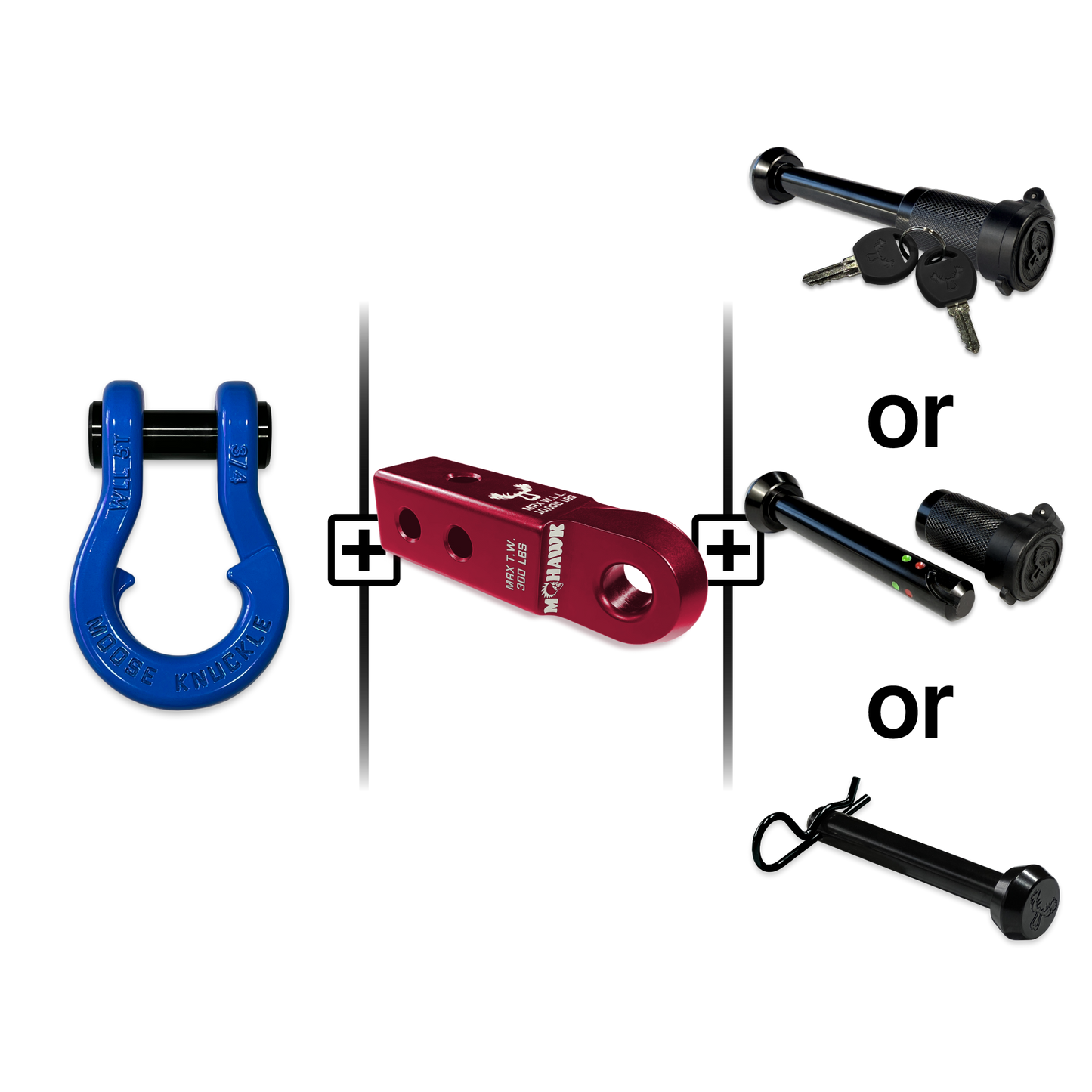 Jowl® Split Shackle® 3/4 Mohawk Receiver 2.0 Hitch Pin Bundle
