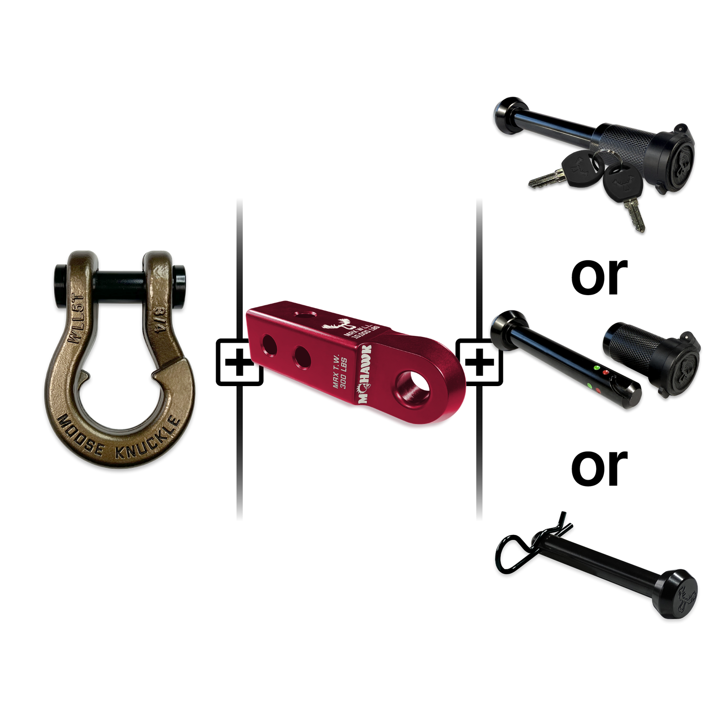Jowl® Split Shackle® 3/4 Mohawk Receiver 2.0 Hitch Pin Bundle