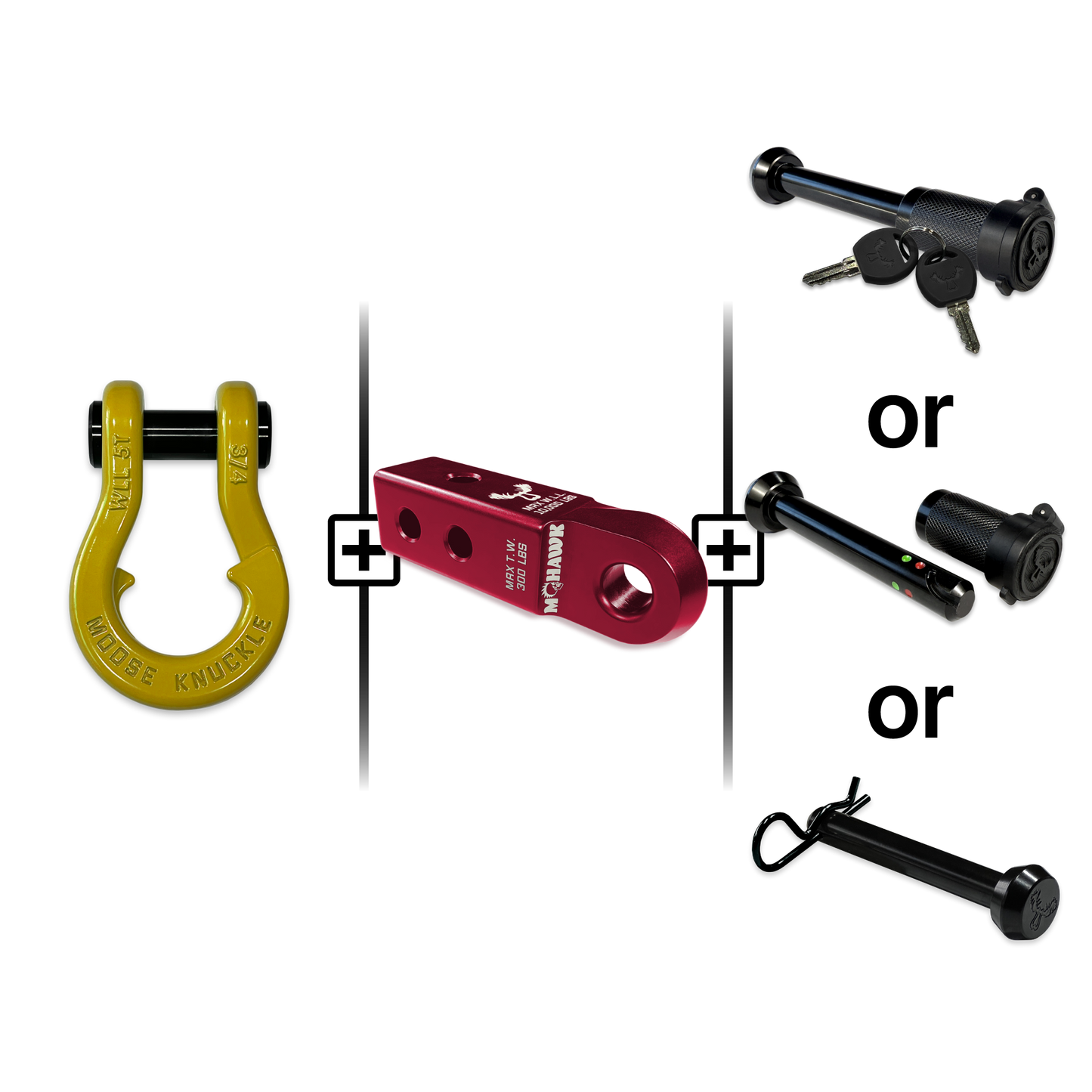 Jowl® Split Shackle® 3/4 Mohawk Receiver 2.0 Hitch Pin Bundle