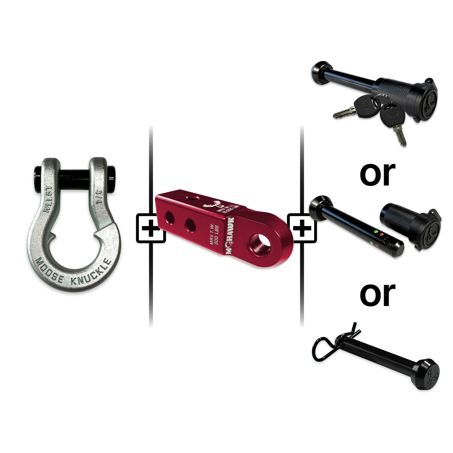 Jowl® Split Shackle® 3/4 Mohawk Receiver 2.0 Hitch Pin Bundle