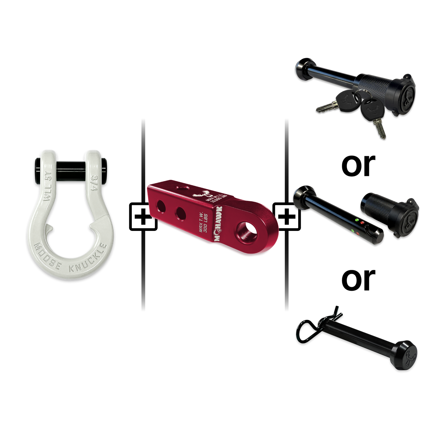 Jowl® Split Shackle® 3/4 Mohawk Receiver 2.0 Hitch Pin Bundle