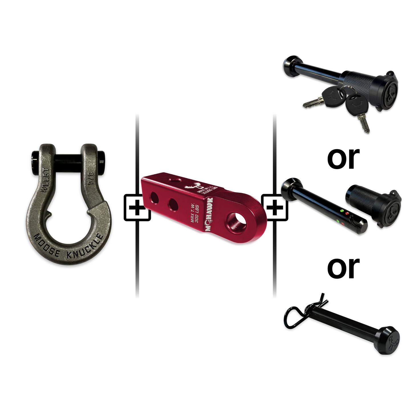 Jowl® Split Shackle® 3/4 Mohawk Receiver 2.0 Hitch Pin Bundle