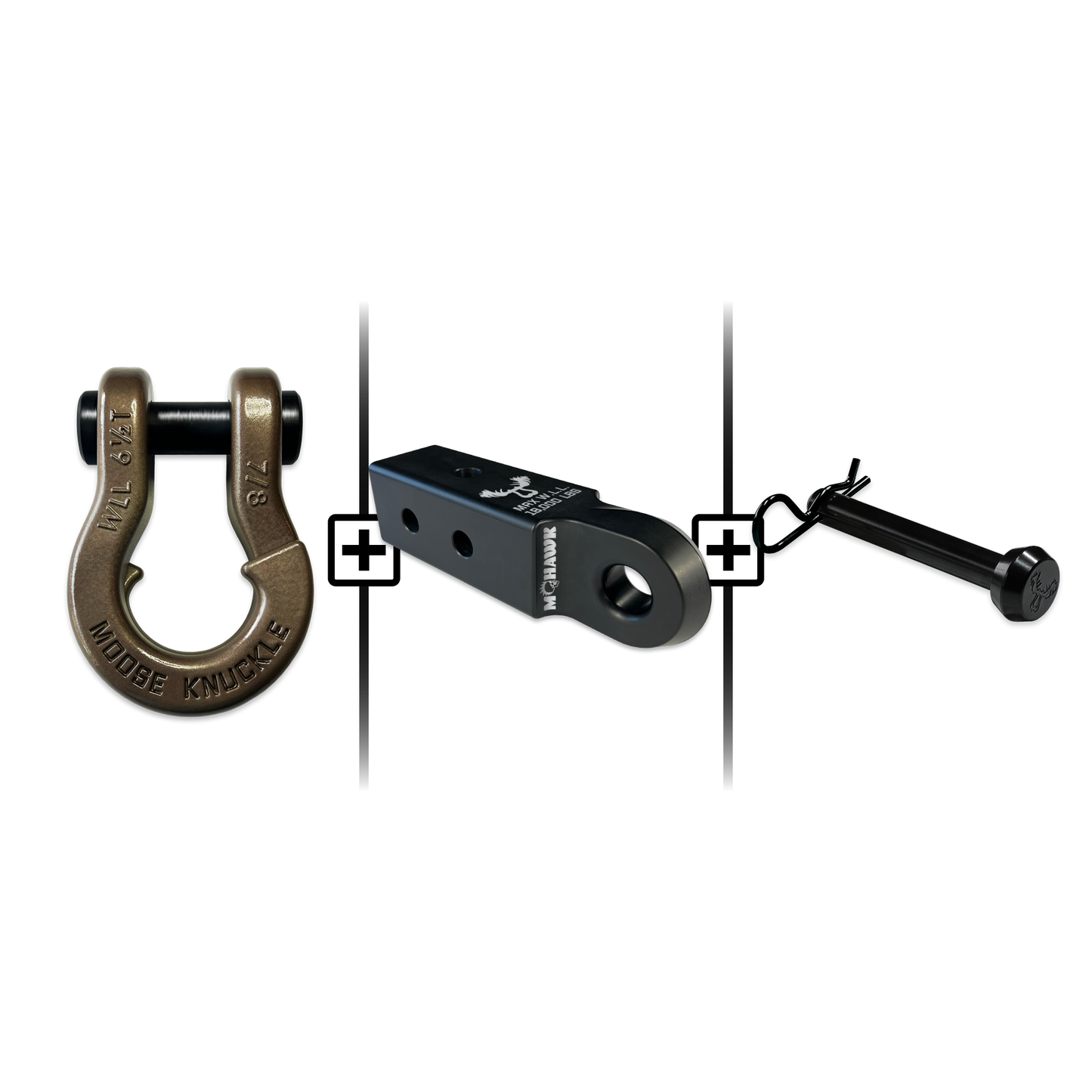 Jowl® 7/8 Split Shackle® Mohawk 2.5 x 7/8 Receiver and Hitch Pin Bundle