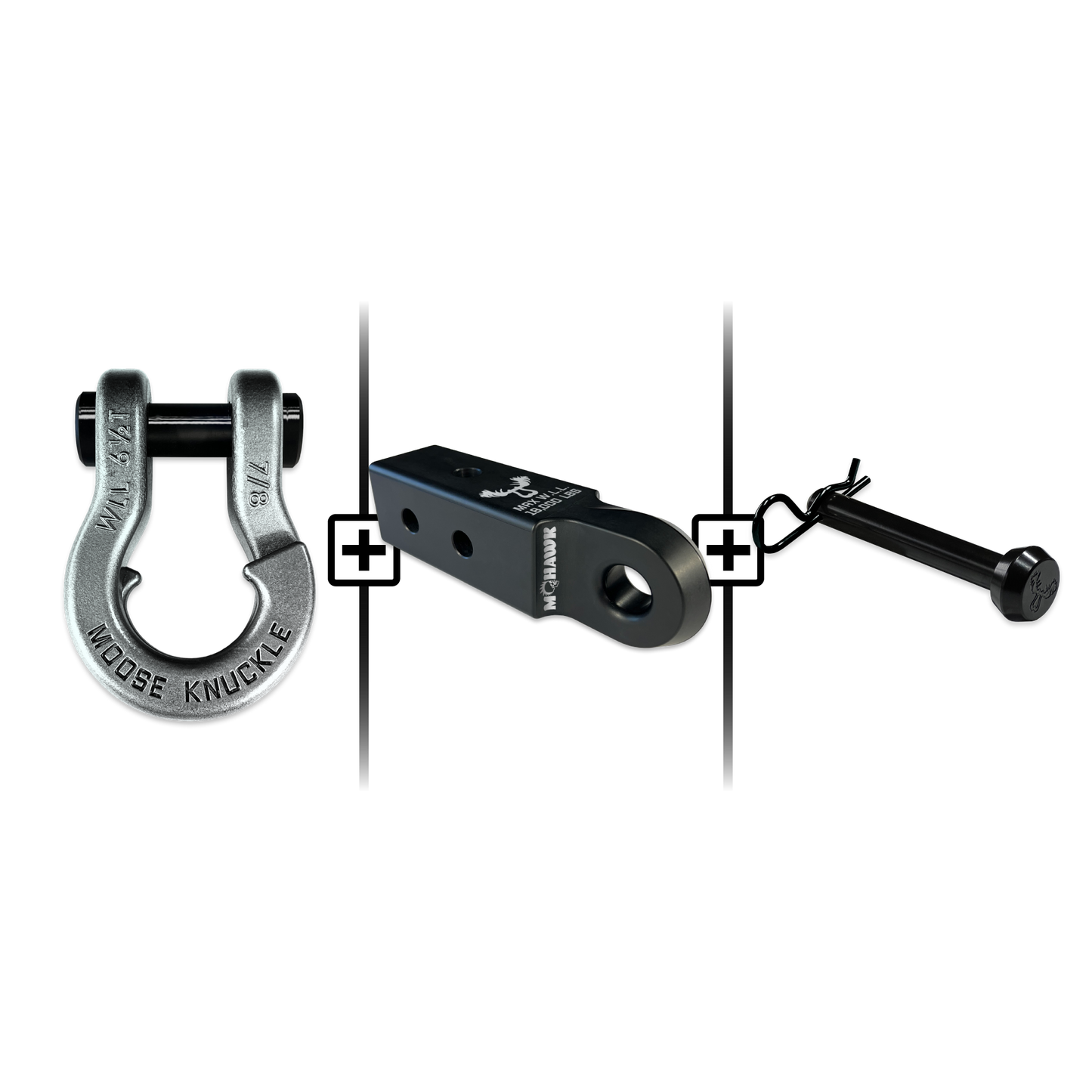Jowl® 7/8 Split Shackle® Mohawk 2.5 x 7/8 Receiver and Hitch Pin Bundle