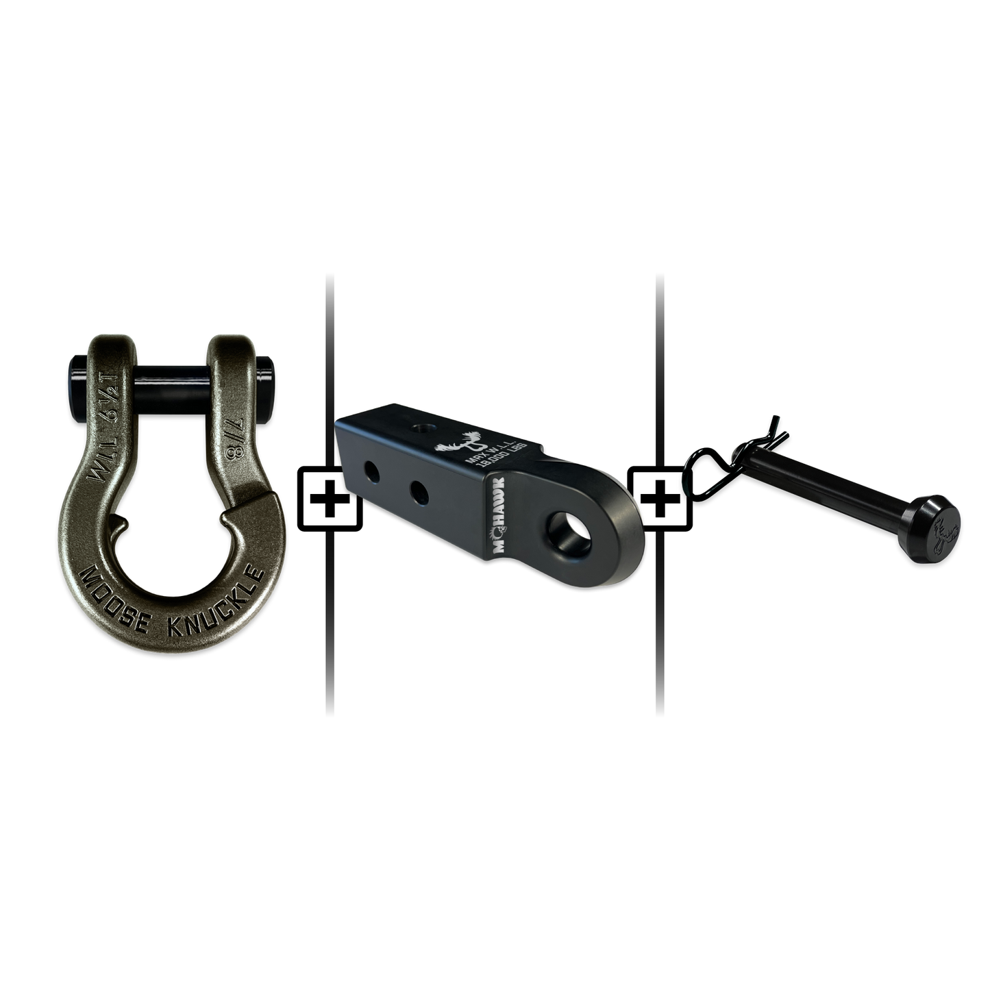 Jowl® 7/8 Split Shackle® Mohawk 2.5 x 7/8 Receiver and Hitch Pin Bundle