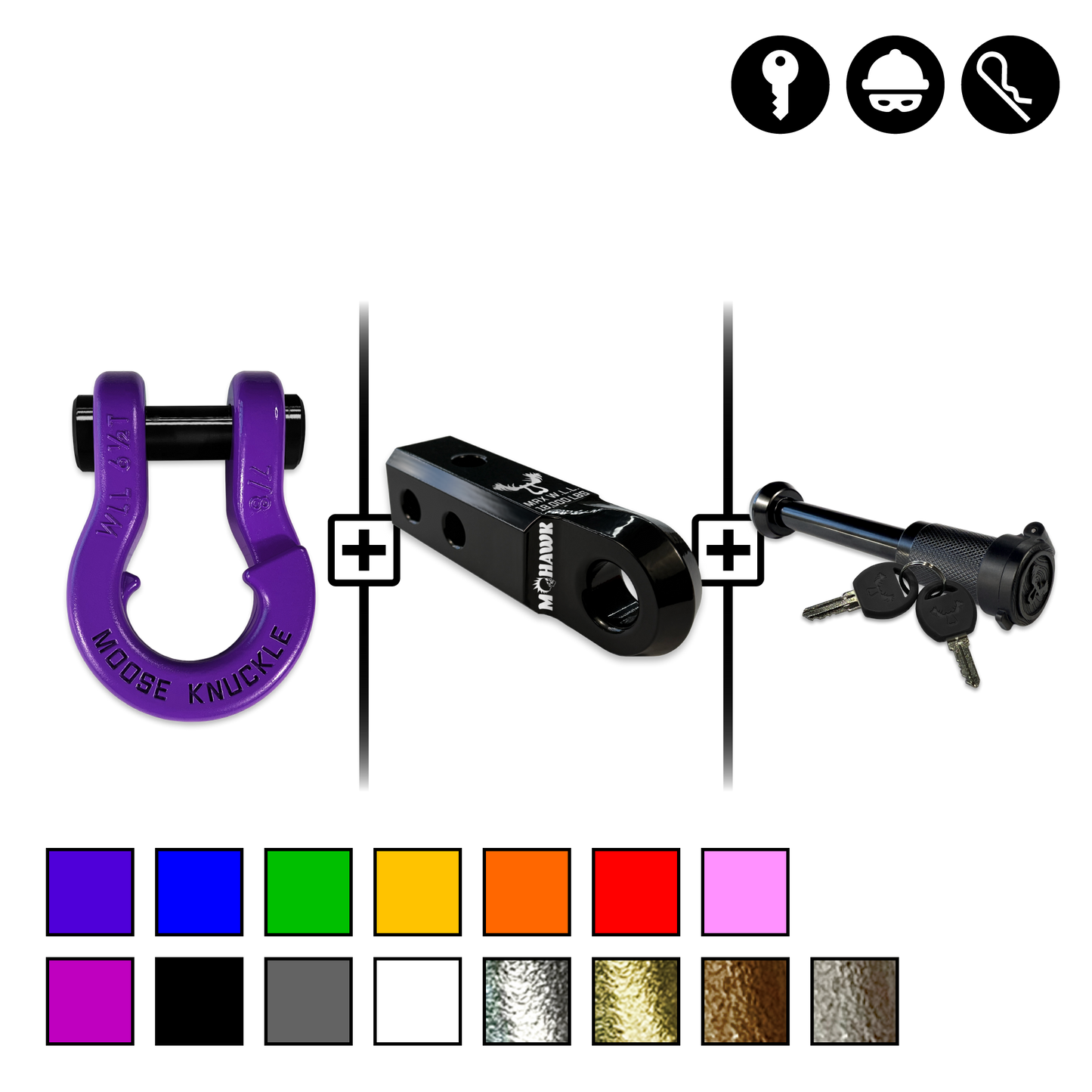 Jowl® Split Shackle® 7/8 Mohawk Receiver 2.0 x 7/8 Hitch Pin Bundle