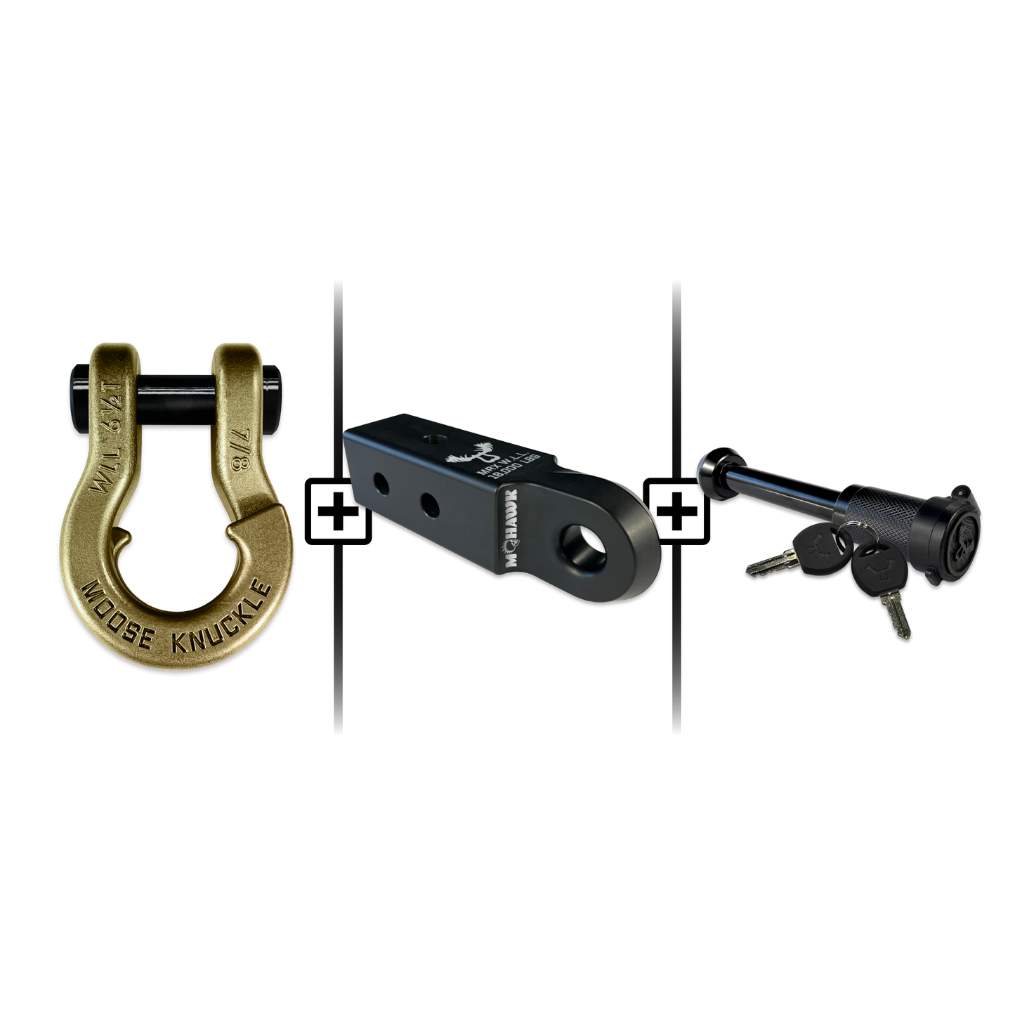 Jowl® 7/8 Split Shackle® Mohawk 2.5 x 7/8 Receiver and Hitch Pin Bundle