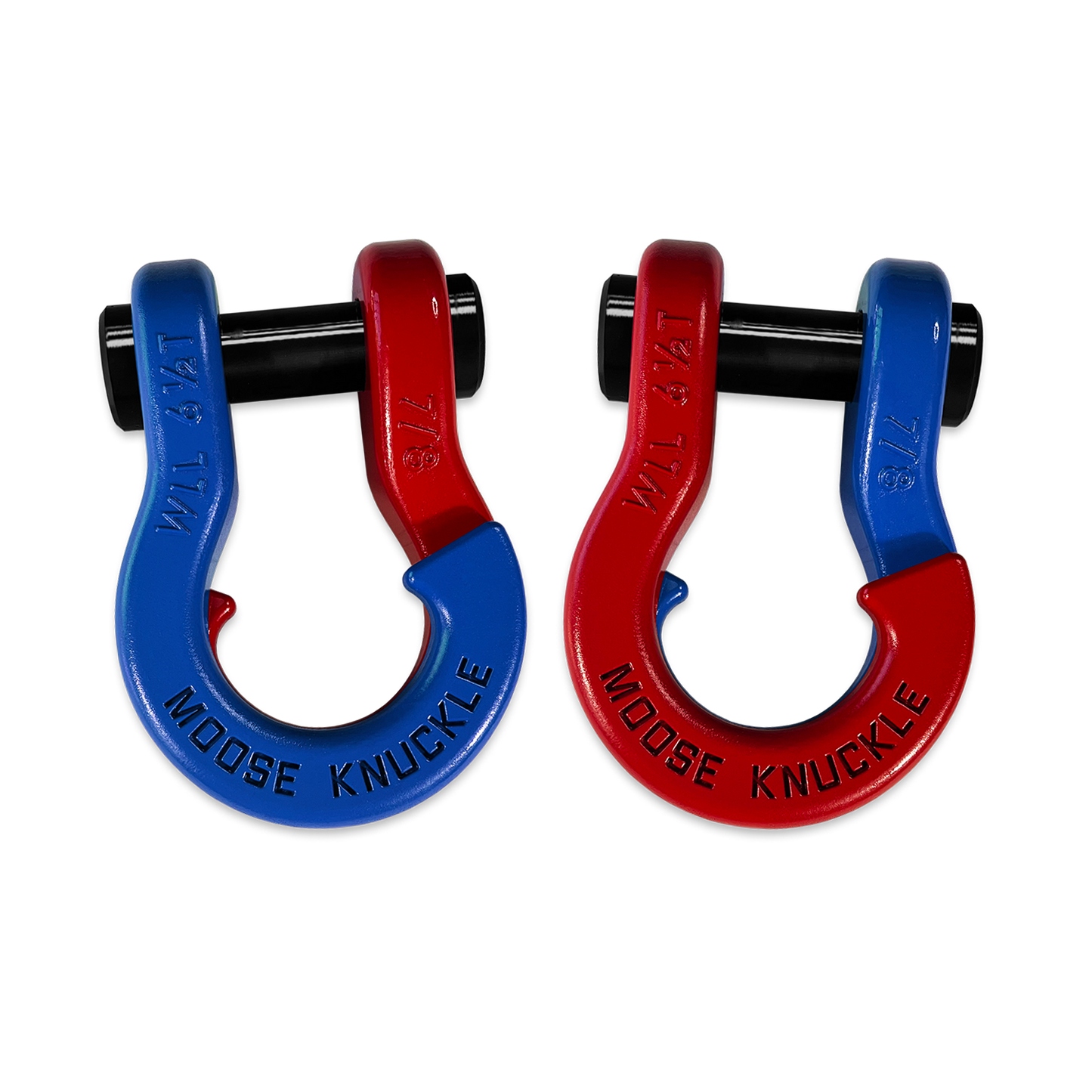 Jowl Recovery Split Shackle 7/8 (Blue Balls and Flame Red) 