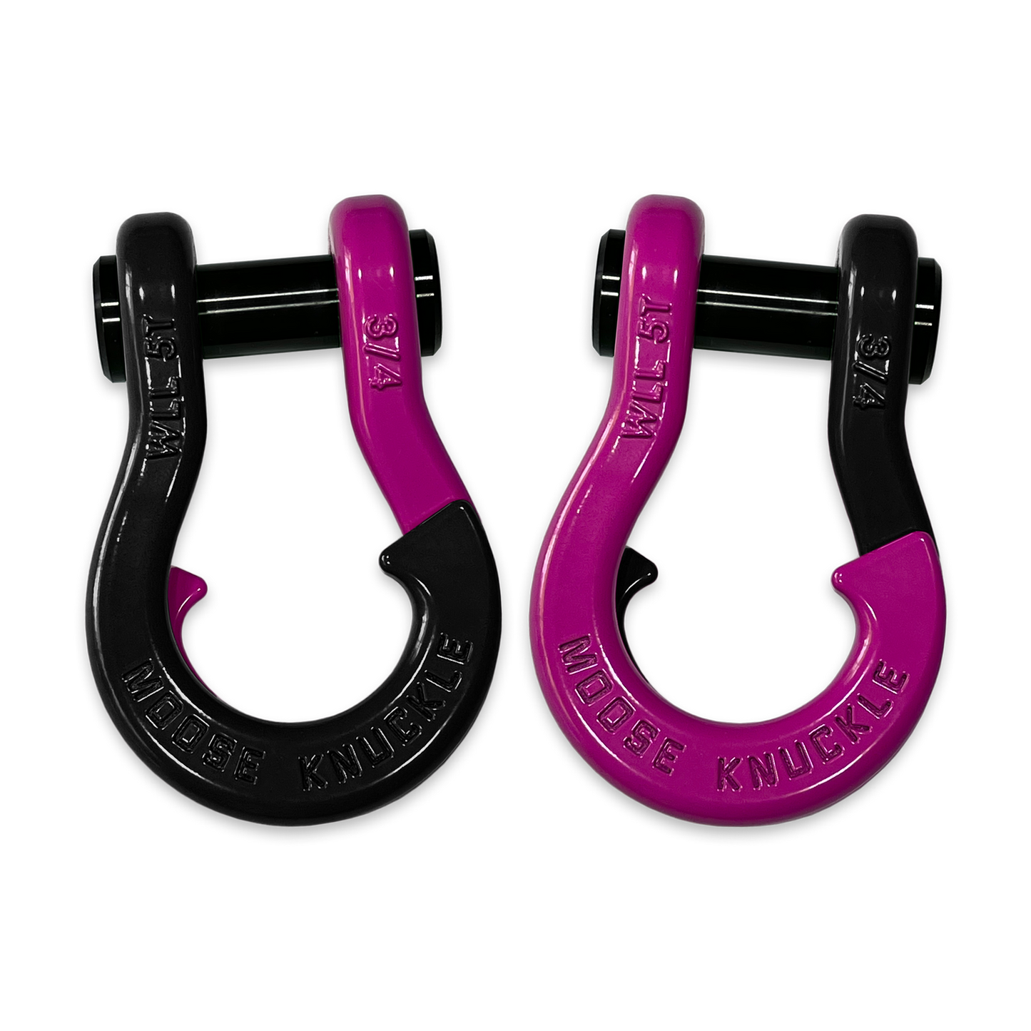 Moose Knuckle's Jowl Recovery Split Shackle 3/4 in Black Hole and Pogo Pink Combo