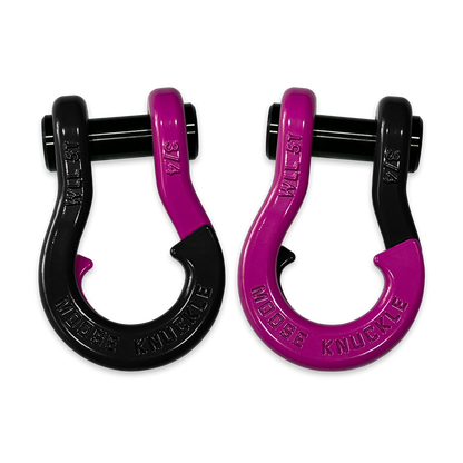 Moose Knuckle's Jowl Recovery Split Shackle 3/4 in Black Hole and Pogo Pink Combo