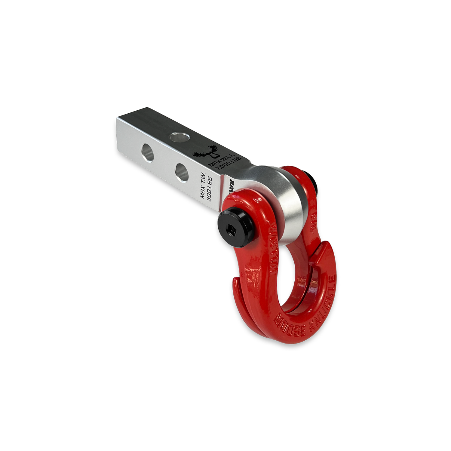 Jowl 5/8 Split Shackle & 1.25 Receiver (Atomic Silver and Flame Red)