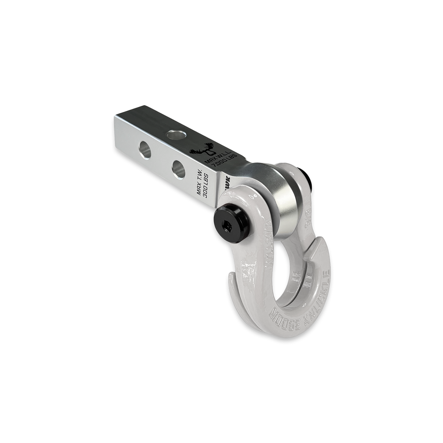Jowl 5/8 Split Shackle & 1.25 Receiver (Atomic Silver and Pure White)