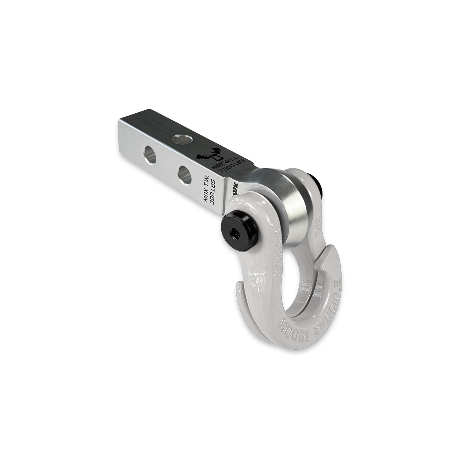 Jowl 5/8 Split Shackle & 1.25 Receiver (Atomic Silver and Pure White)