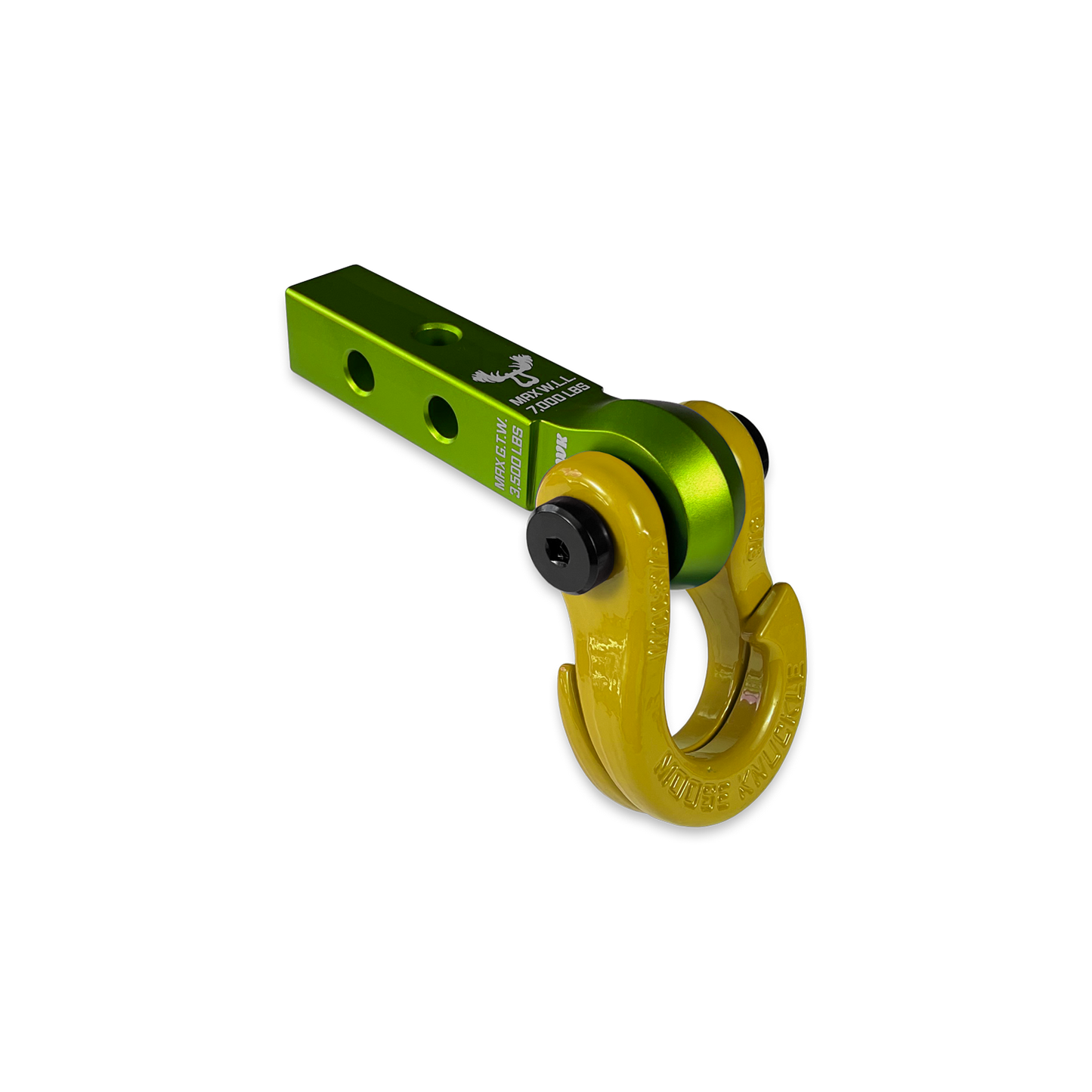 Jowl 5/8 Split Shackle & 1.25 Receiver (Bean Green and Detonator Yellow)