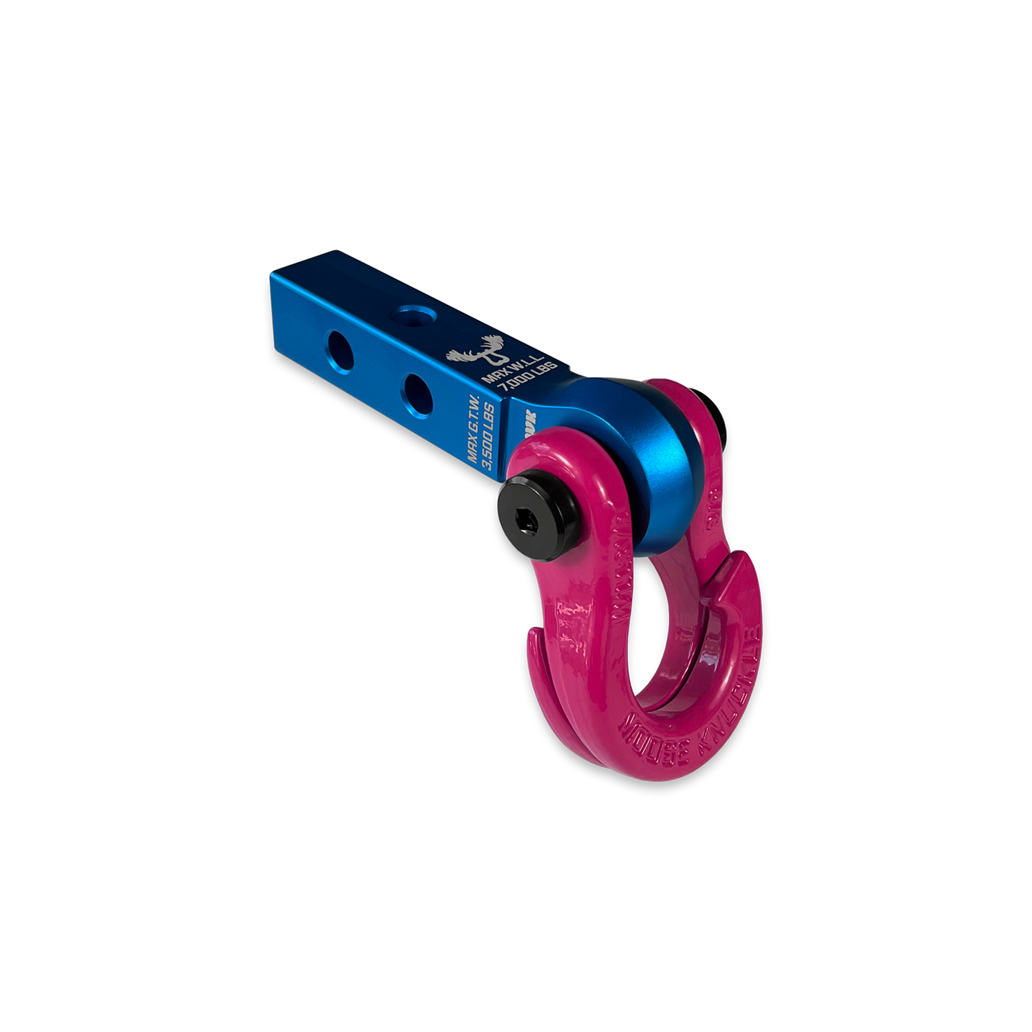 Jowl 5/8 Split Shackle & 1.25 Receiver (Blue Pill and Pogo Pink) 
