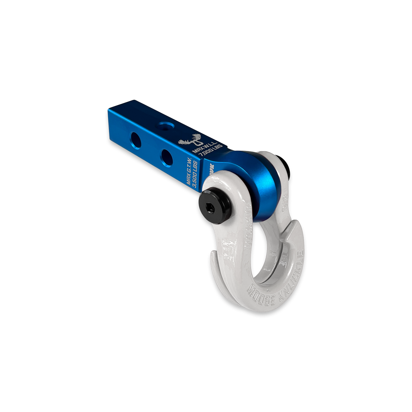Jowl 5/8 Split Shackle & 1.25 Receiver (Blue Pill and Pure White) 