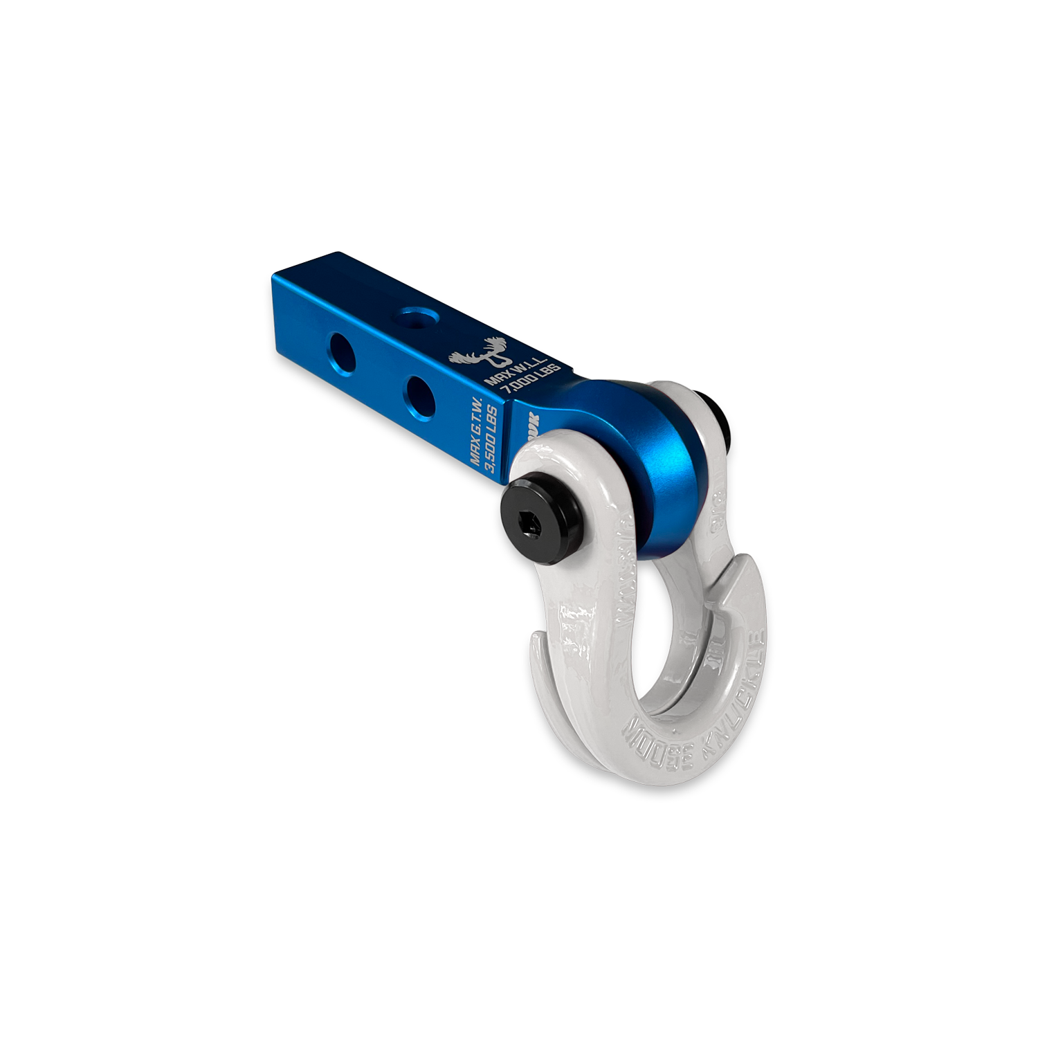 Jowl 5/8 Split Shackle & 1.25 Receiver (Blue Pill and Pure White) 