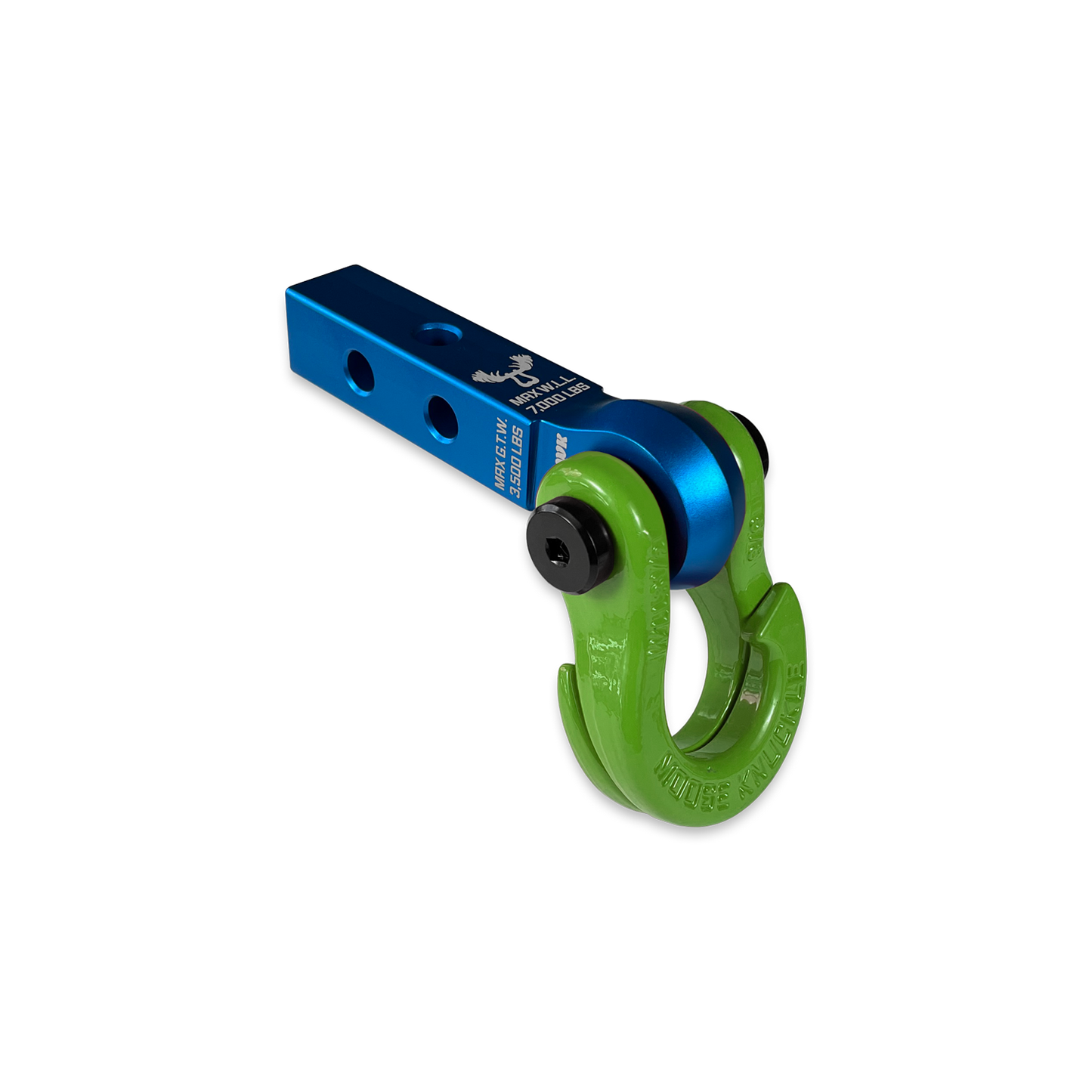 Jowl 5/8 Split Shackle & 1.25 Receiver (Blue Pill and Sublime Green) 