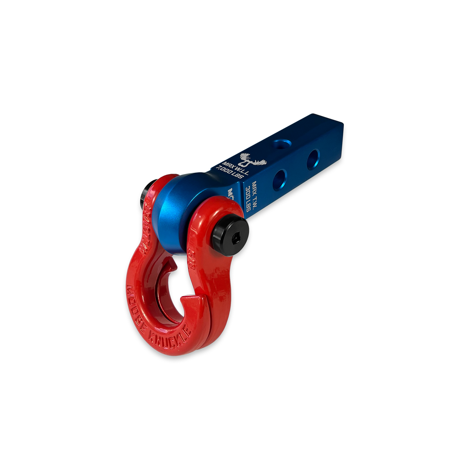 Jowl 5/8 Split Shackle & 1.25 Receiver (Blue Pill and Flame Red) 