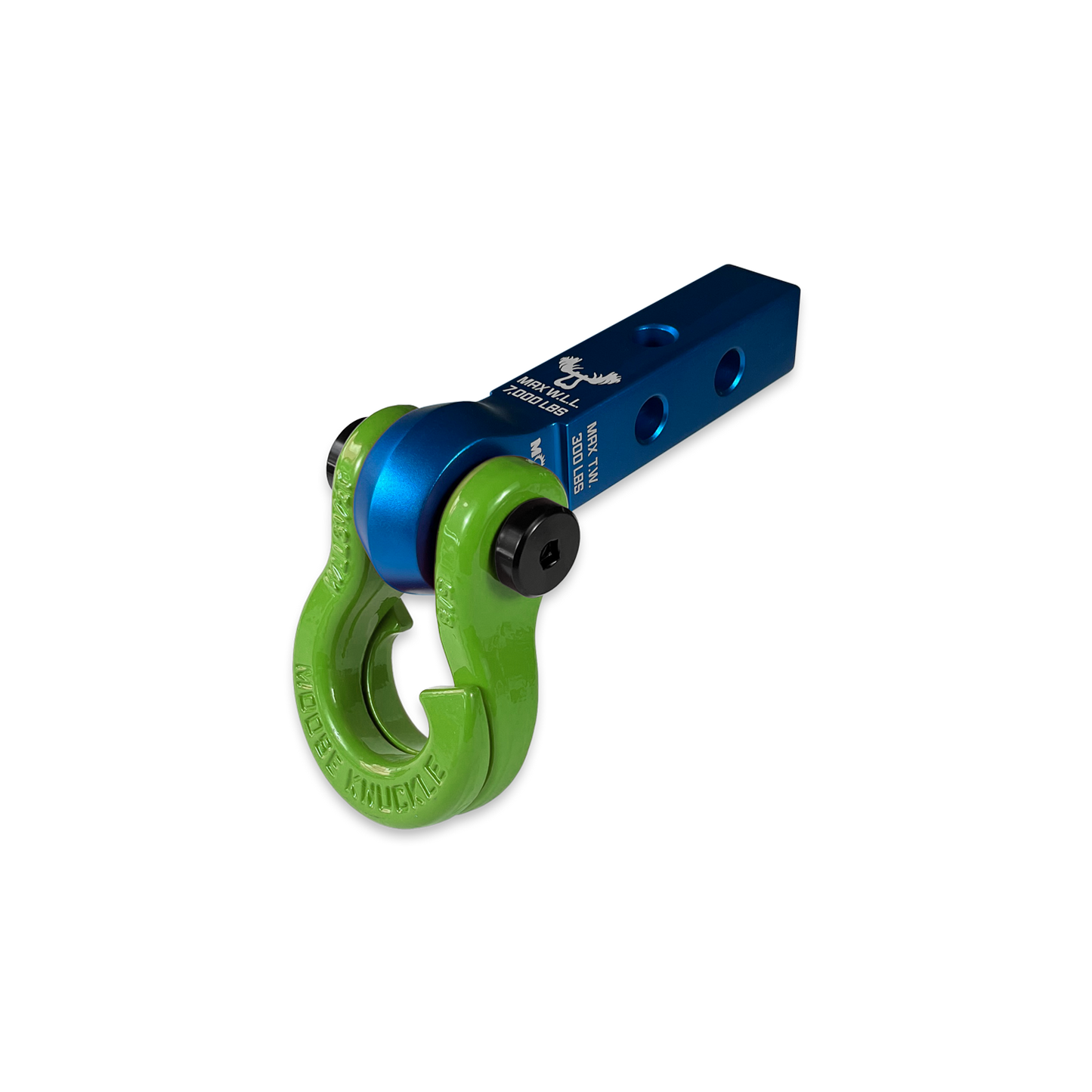 Jowl 5/8 Split Shackle & 1.25 Receiver (Blue Pill and Sublime Green) 