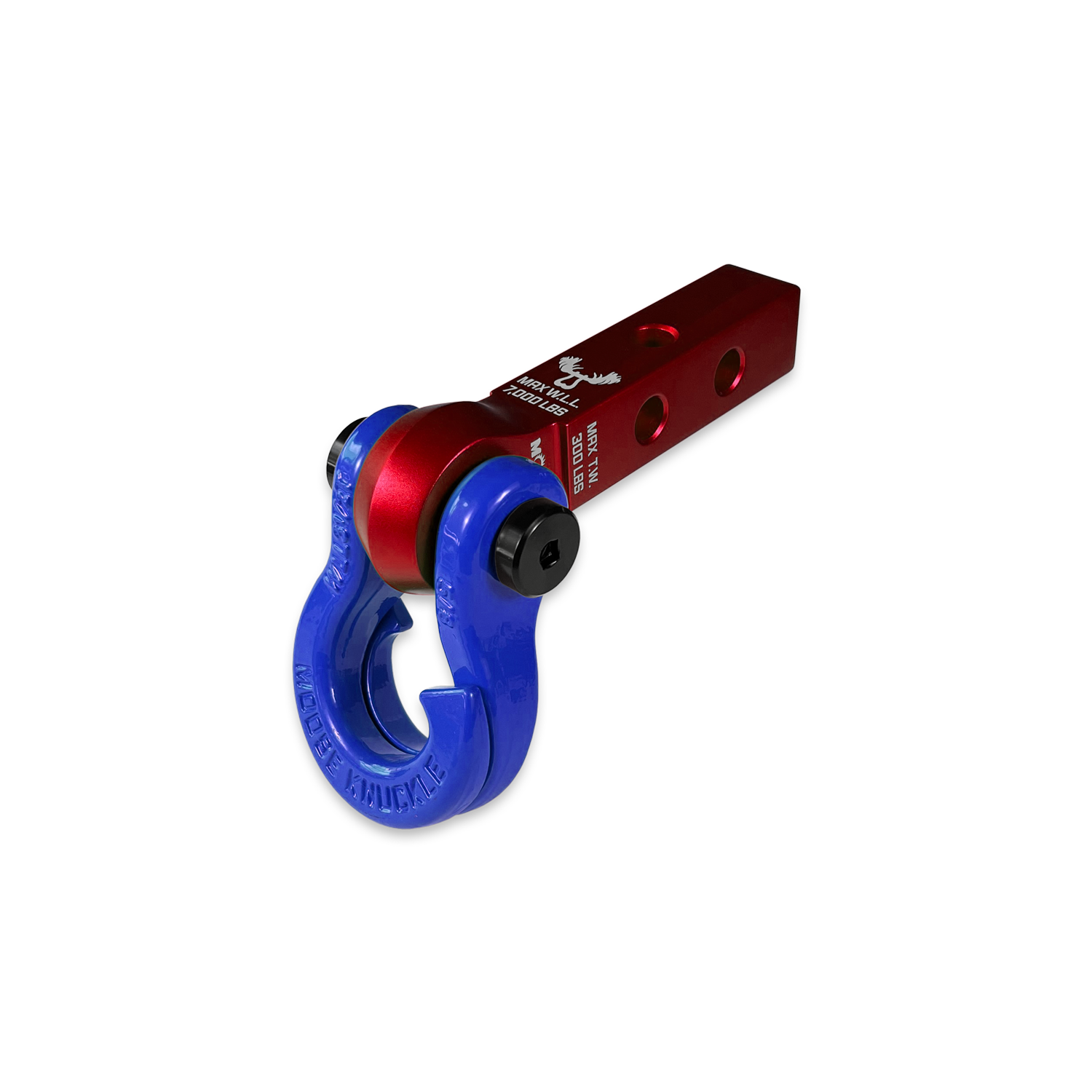 Jowl 5/8 Split Shackle & 1.25 Receiver (Red Rum and Blue Balls)