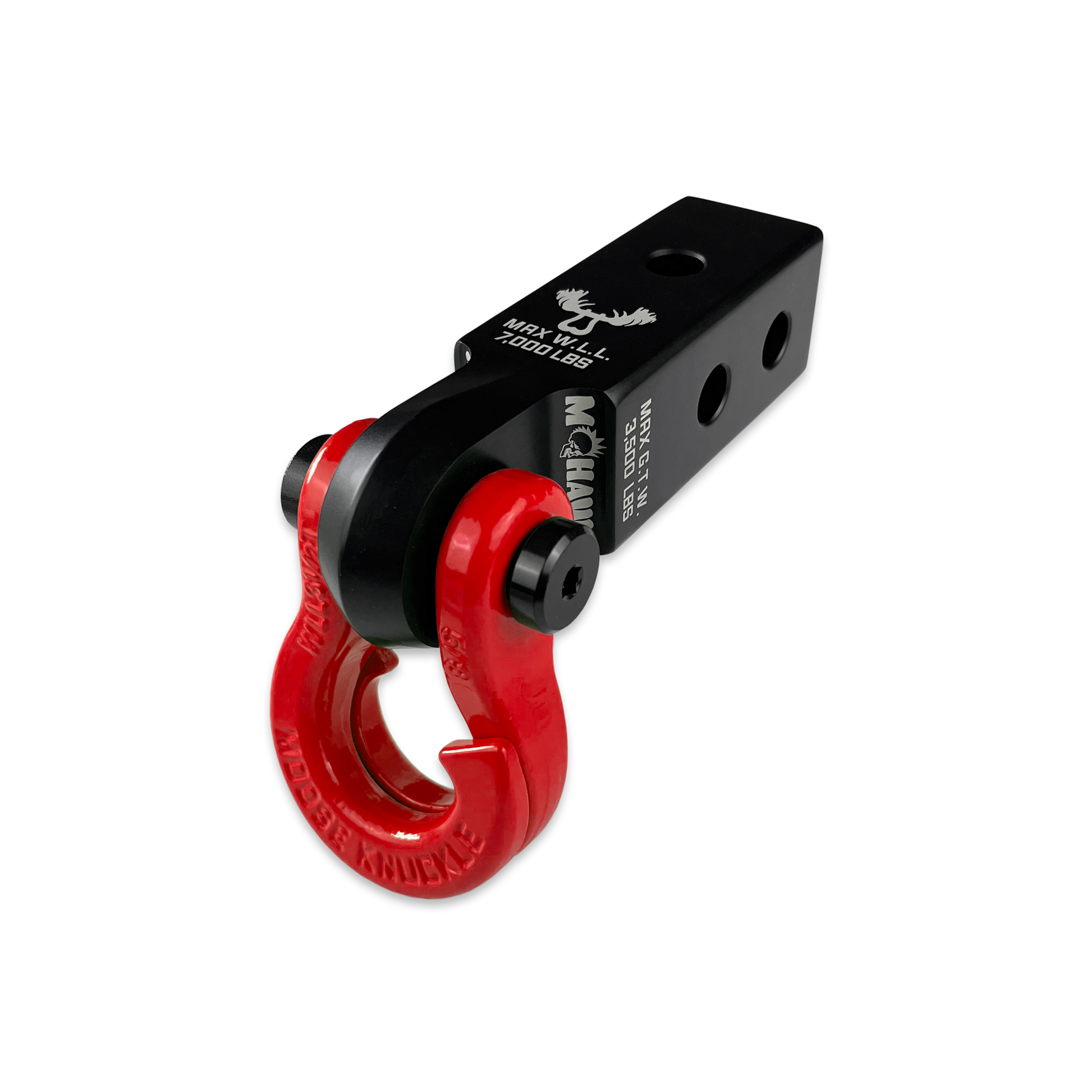 Jowl 5/8 Split Shackle & Mohawk 2.0 X 5/8 Receiver (Black Lung and Flame Red)