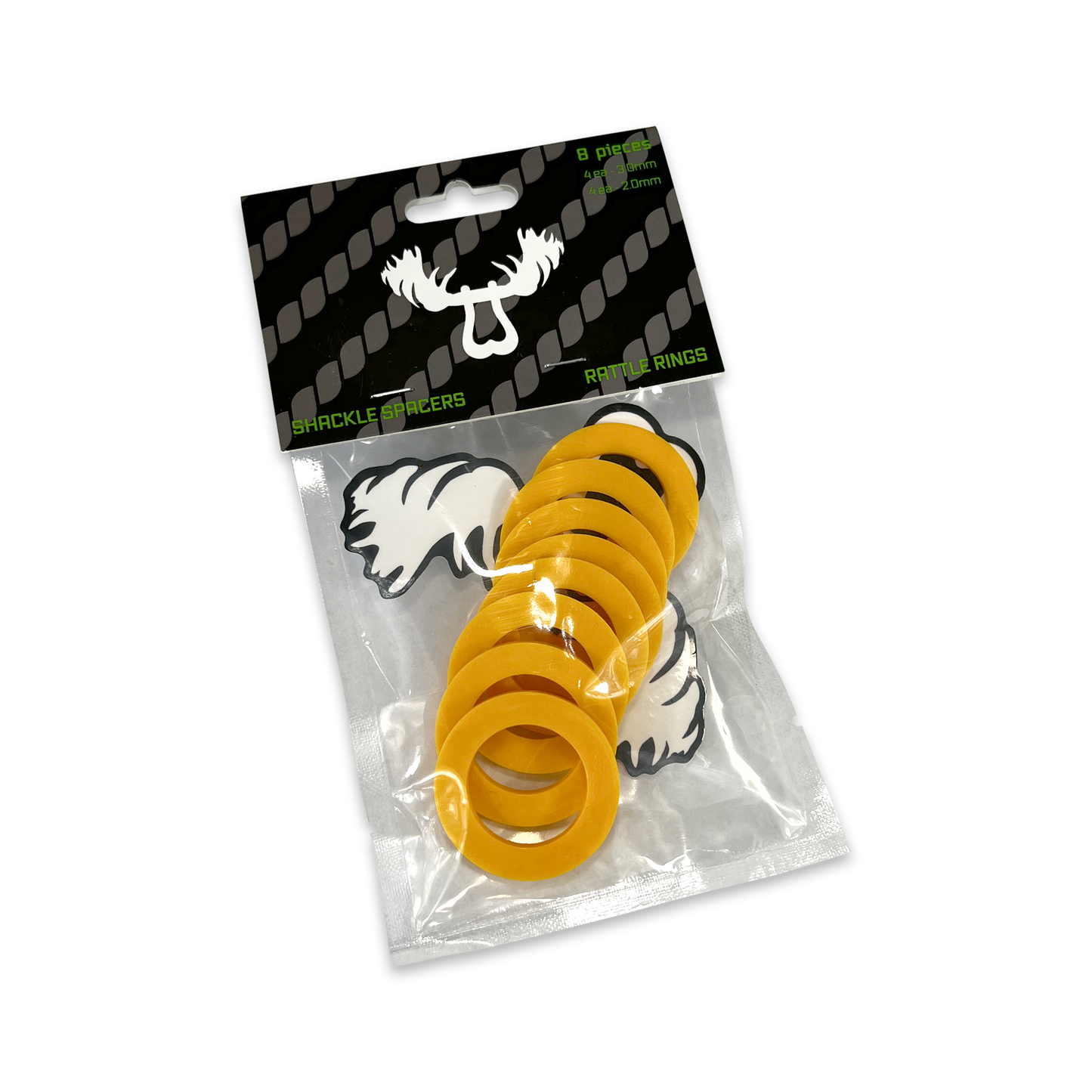 Moose Knuckle Offroad | Recovery Shackle Nylon Washer Isolator Spacers | Detonator Yellow Jeep Bumper Rattle Rings