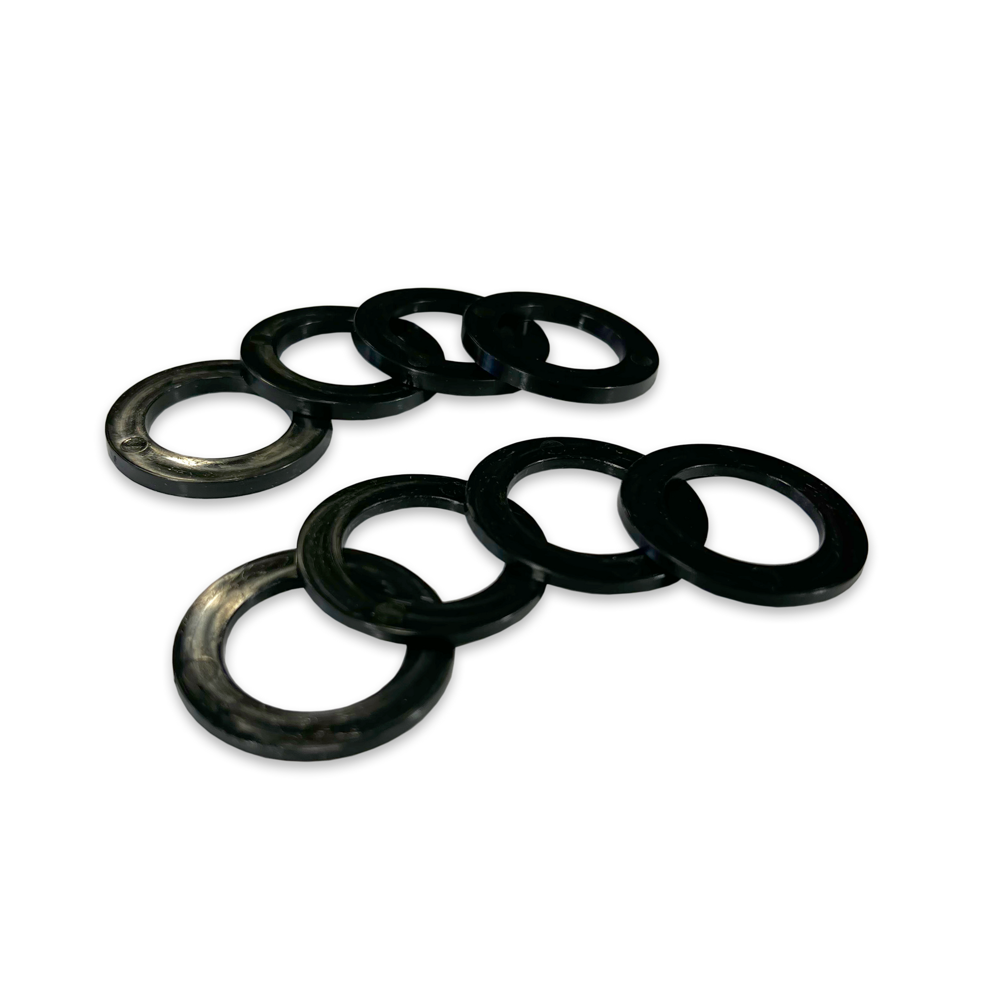 Black Shackle Washers 3mm and 2mm Thick Isolators for Overland Recovery | Moose Knuckle Offroad Rattle Rings