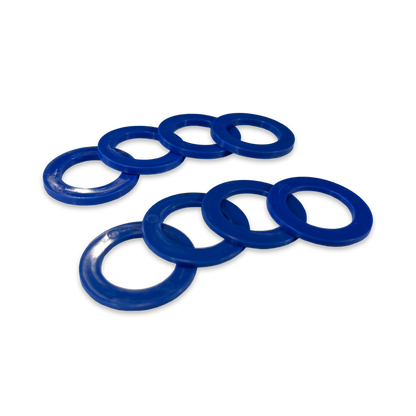 Blue Shackle Washers 3mm and 2mm Thick Isolators for Overland Recovery | Moose Knuckle Offroad Rattle Rings