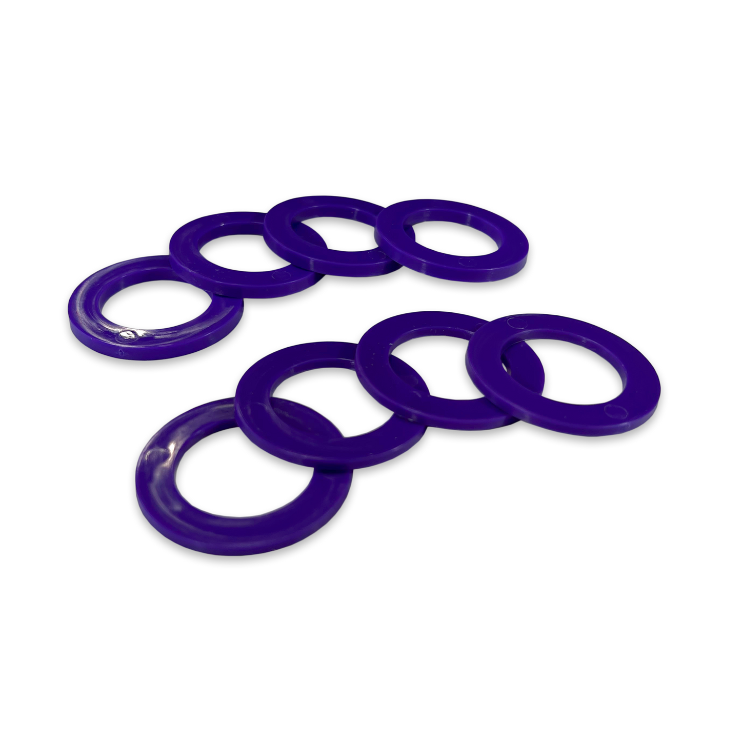 Purple Shackle Washers 3mm and 2mm Thick Isolators for Overland Recovery | Moose Knuckle Offroad Rattle Rings
