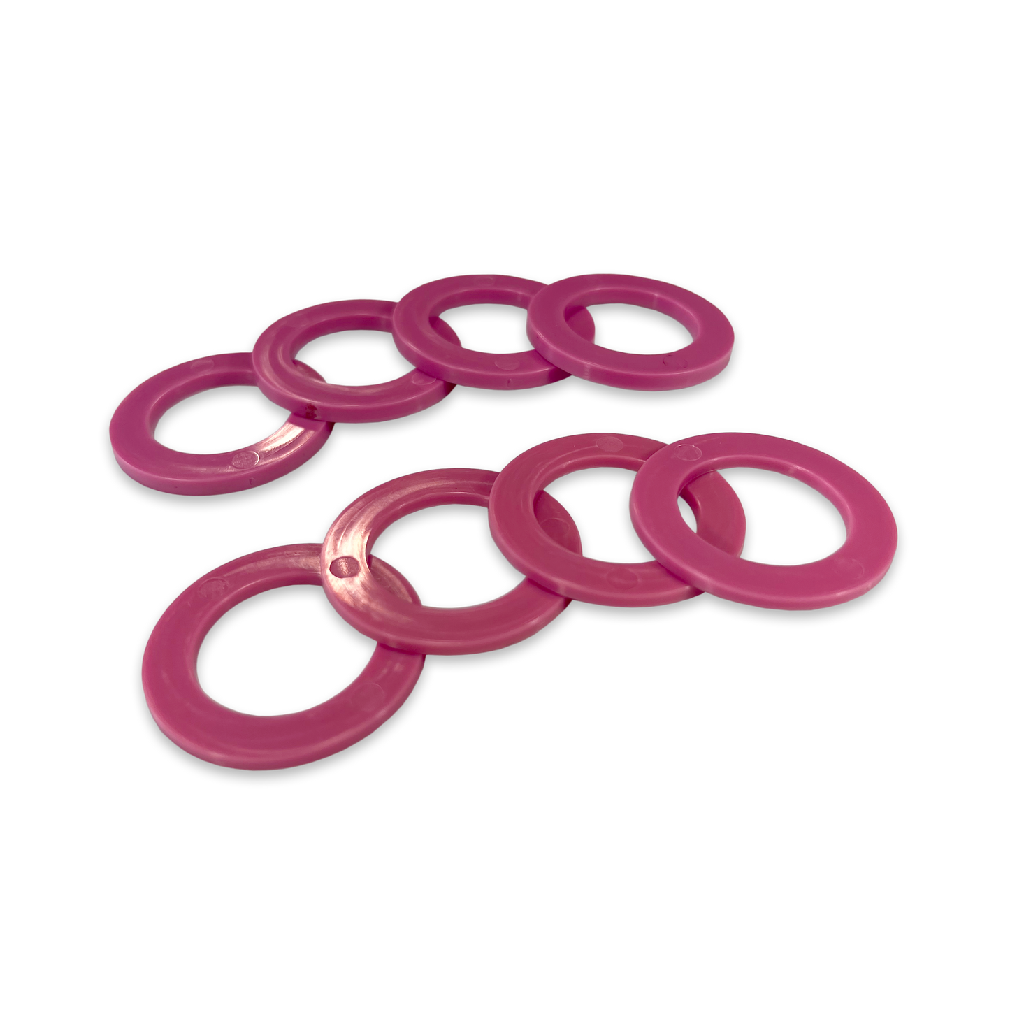 Pink Shackle Washers 3mm and 2mm Thick Isolators for Overland Recovery | Moose Knuckle Offroad Rattle Rings